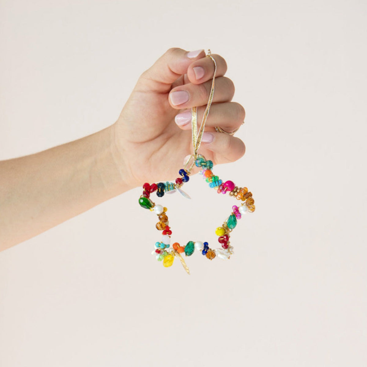 Beaded Star Christmas Ornament