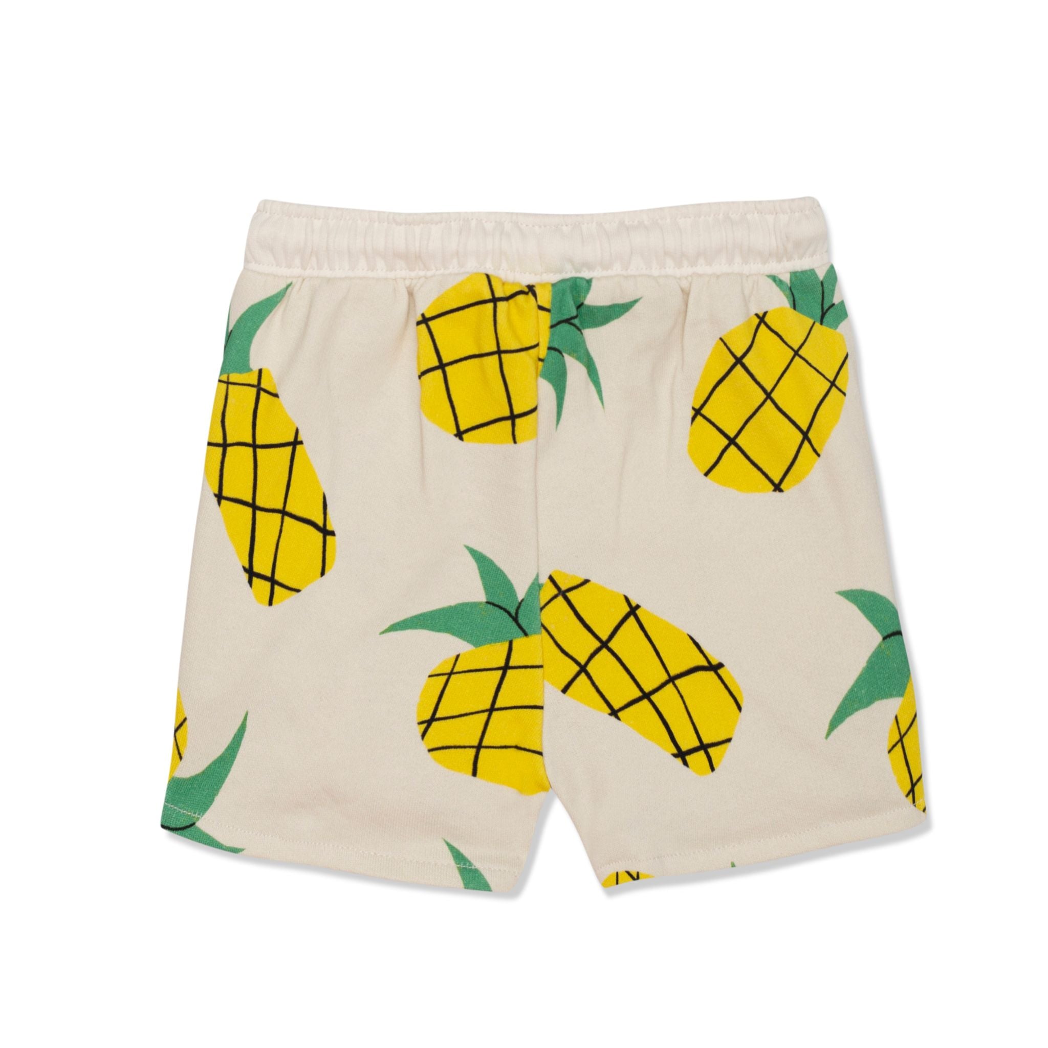 Recycled Cotton Pineapple Harvest Cropped Girl Shorts