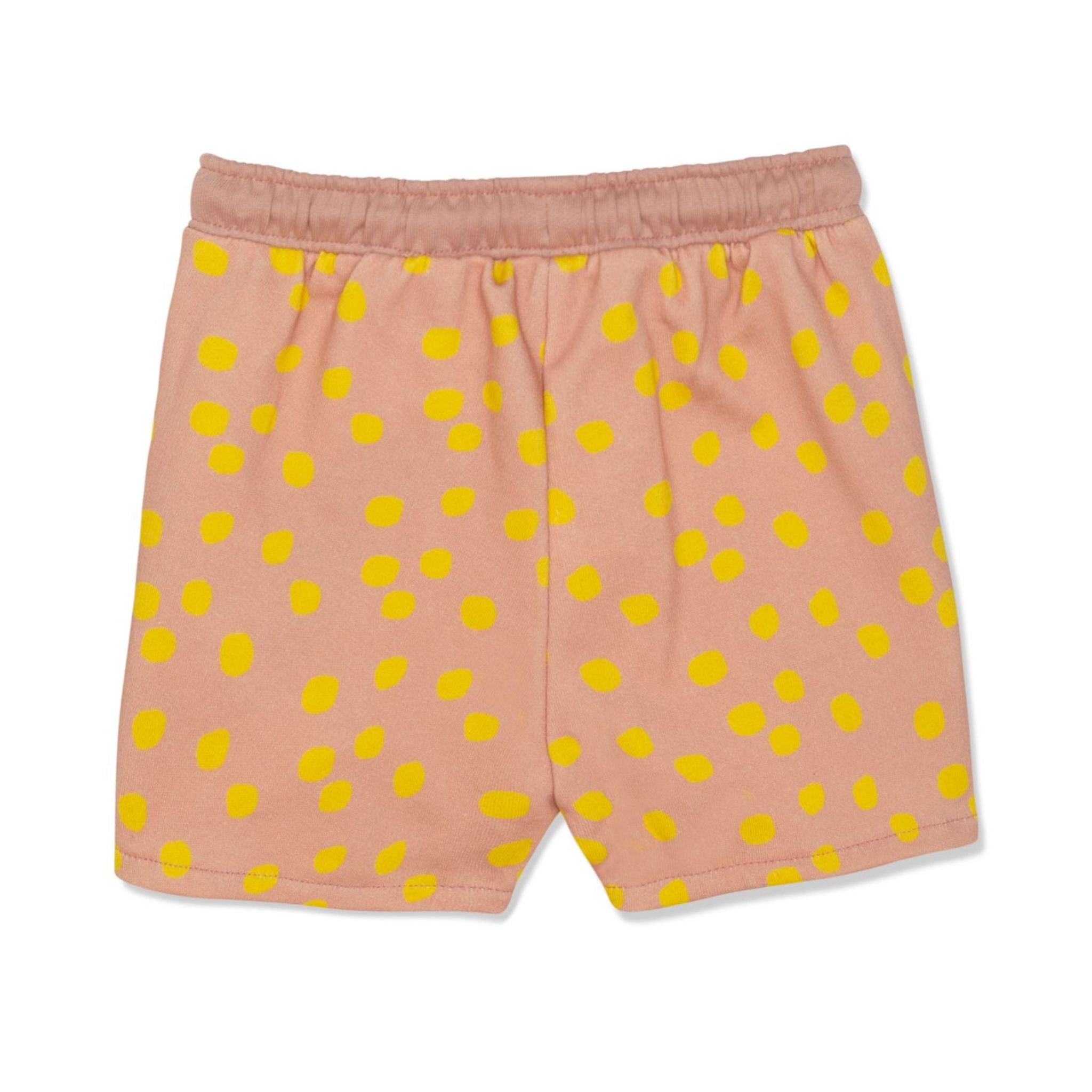 Recycled Cotton Pink Dotted Cropped Girl Shorts