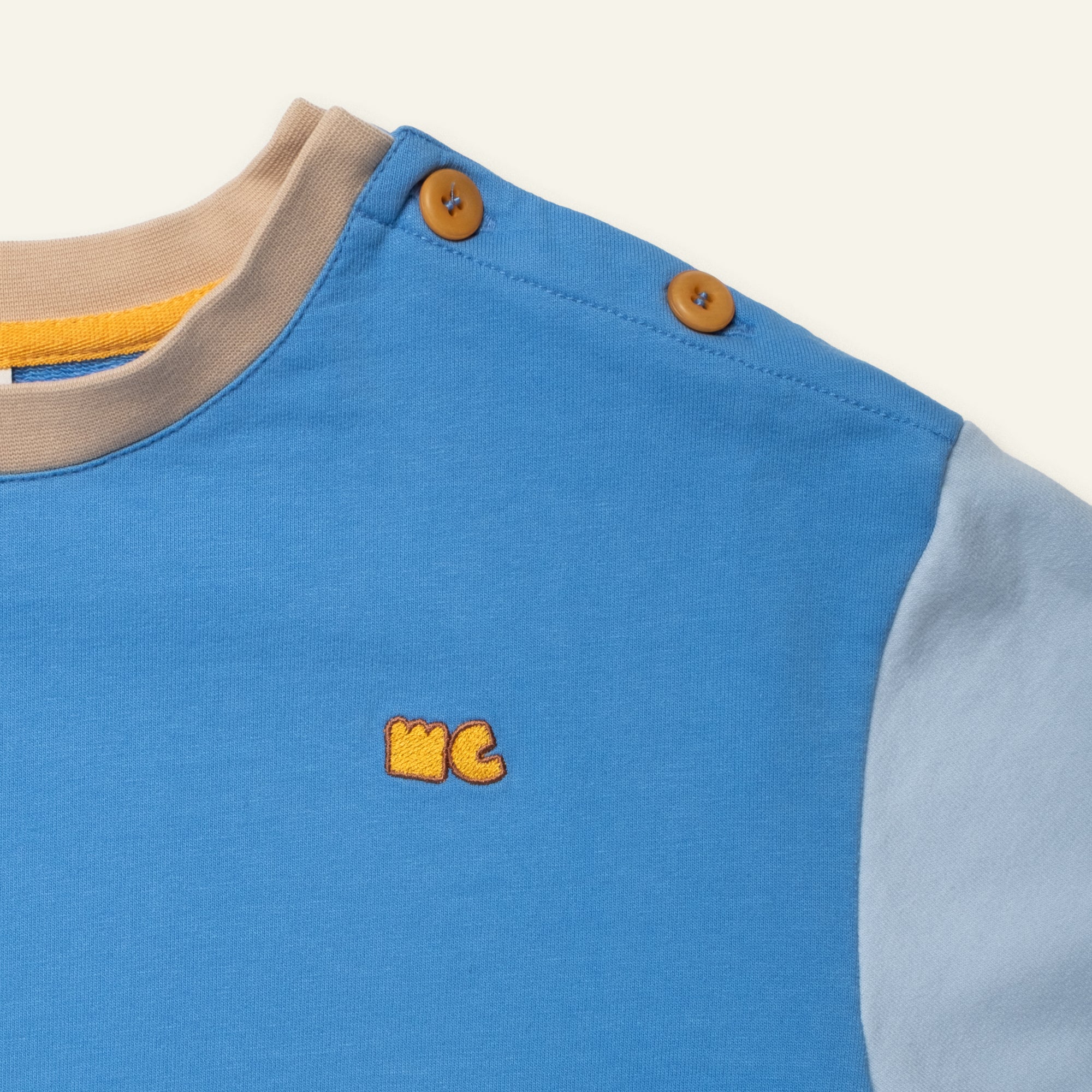 Blue Colorblock Sweatshirt