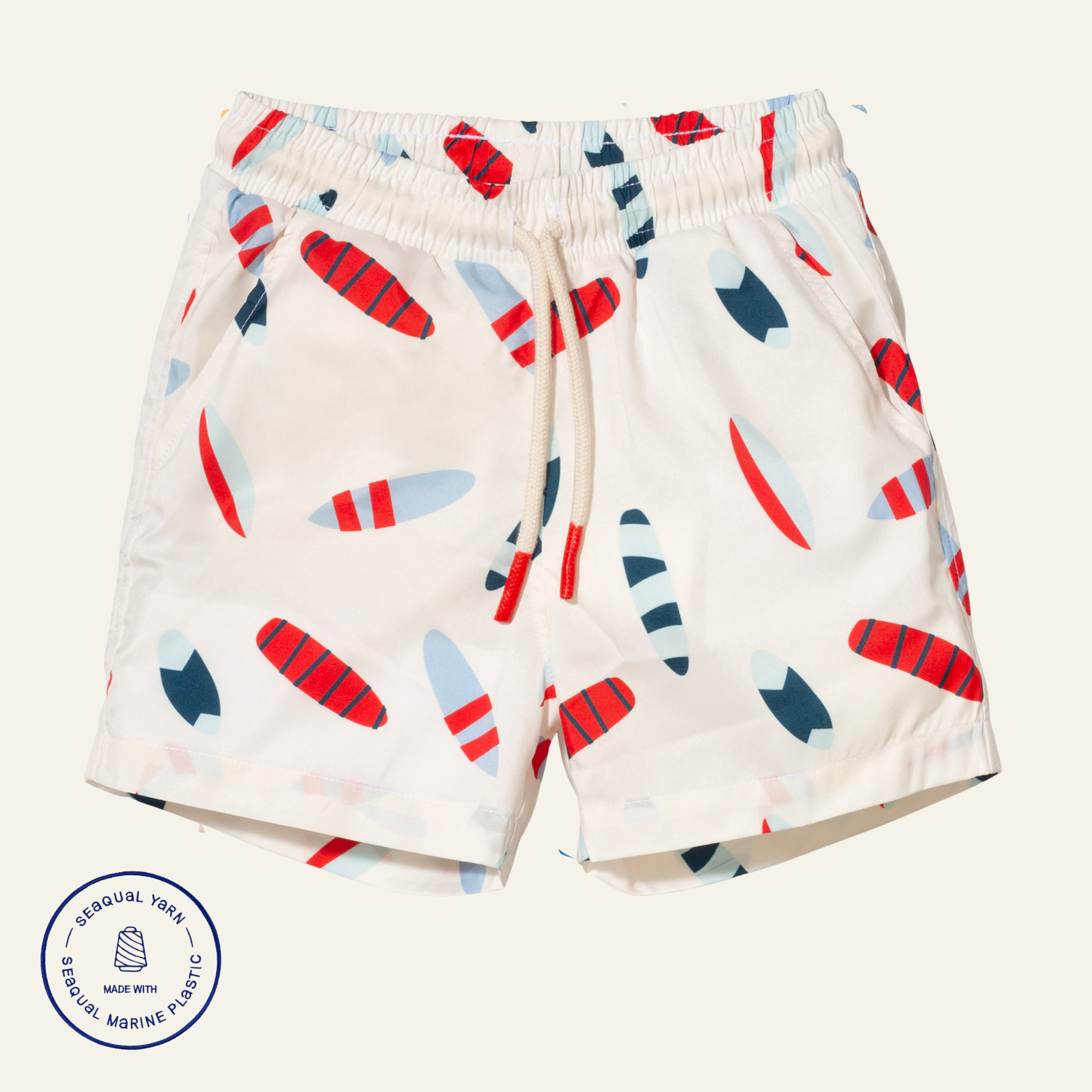 UPF 50+ Recycled Fishing Net Surfboards Kid Swim Trunk