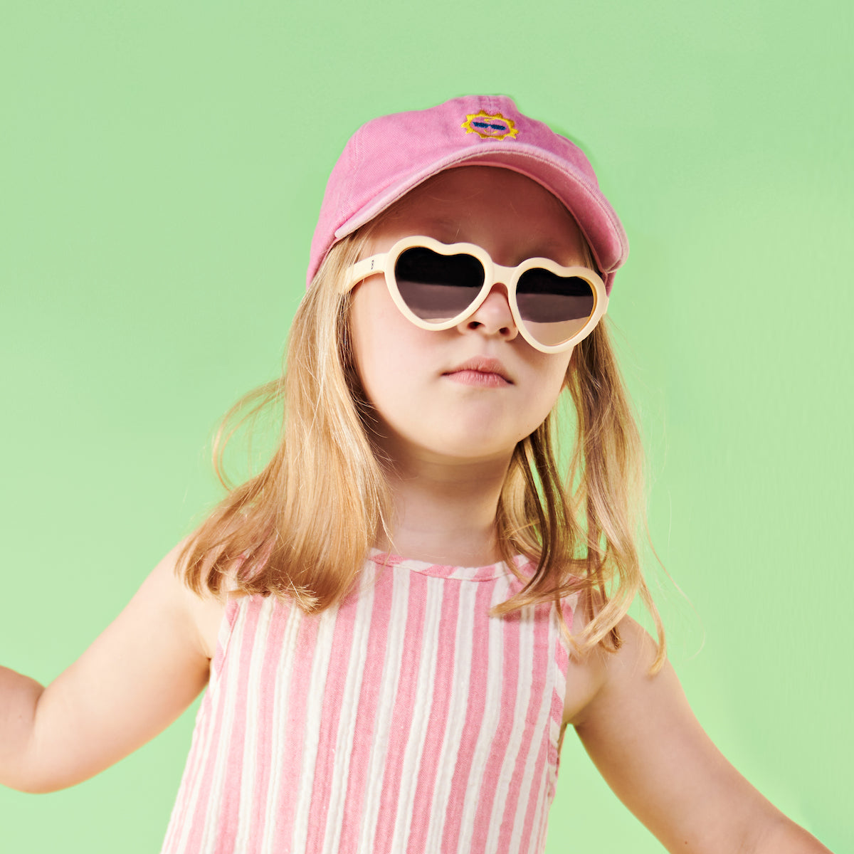 Sweet Cream Heart | Polarized Rose Gold Mirrored Lenses