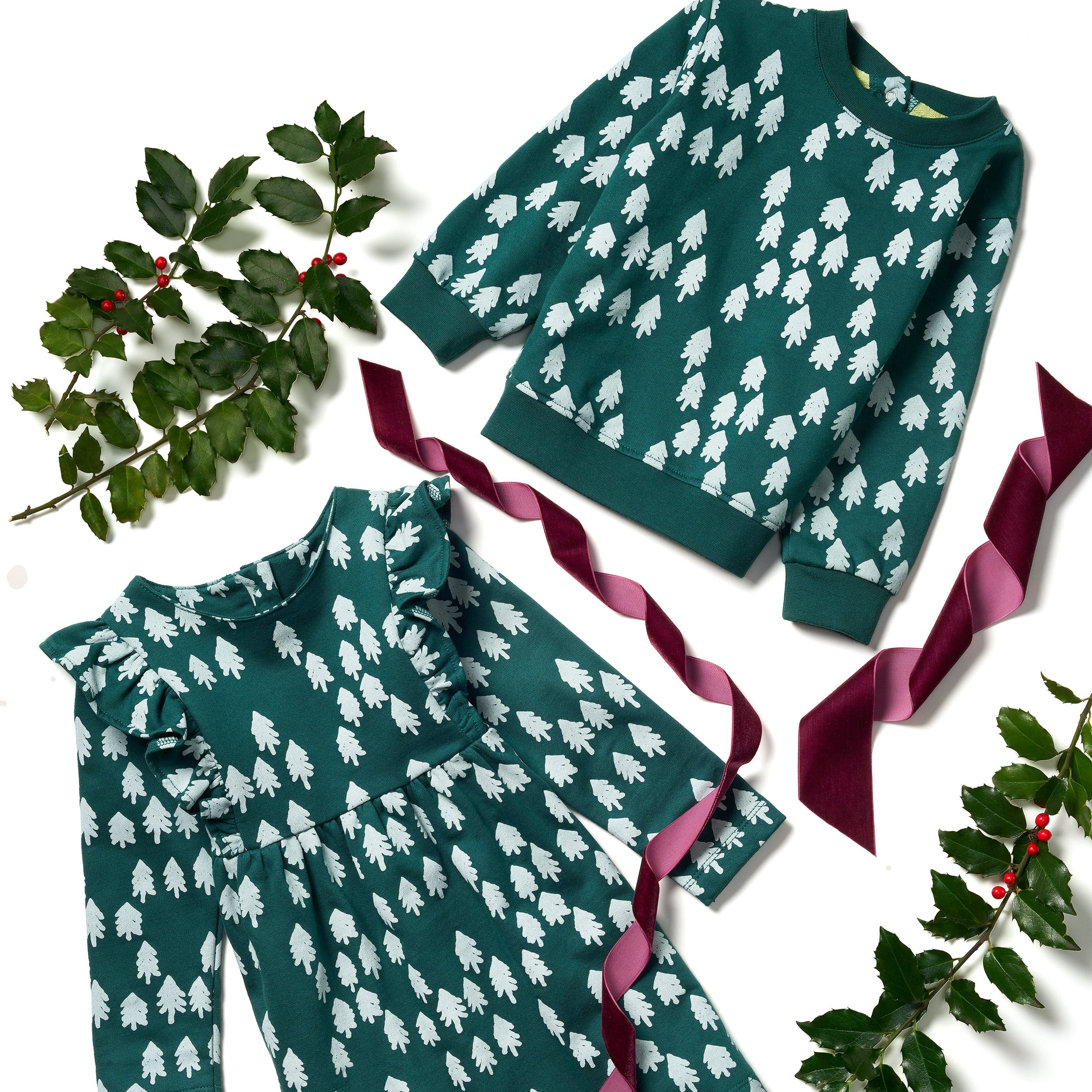 Recycled Cotton Snowy Pine Sweatshirt