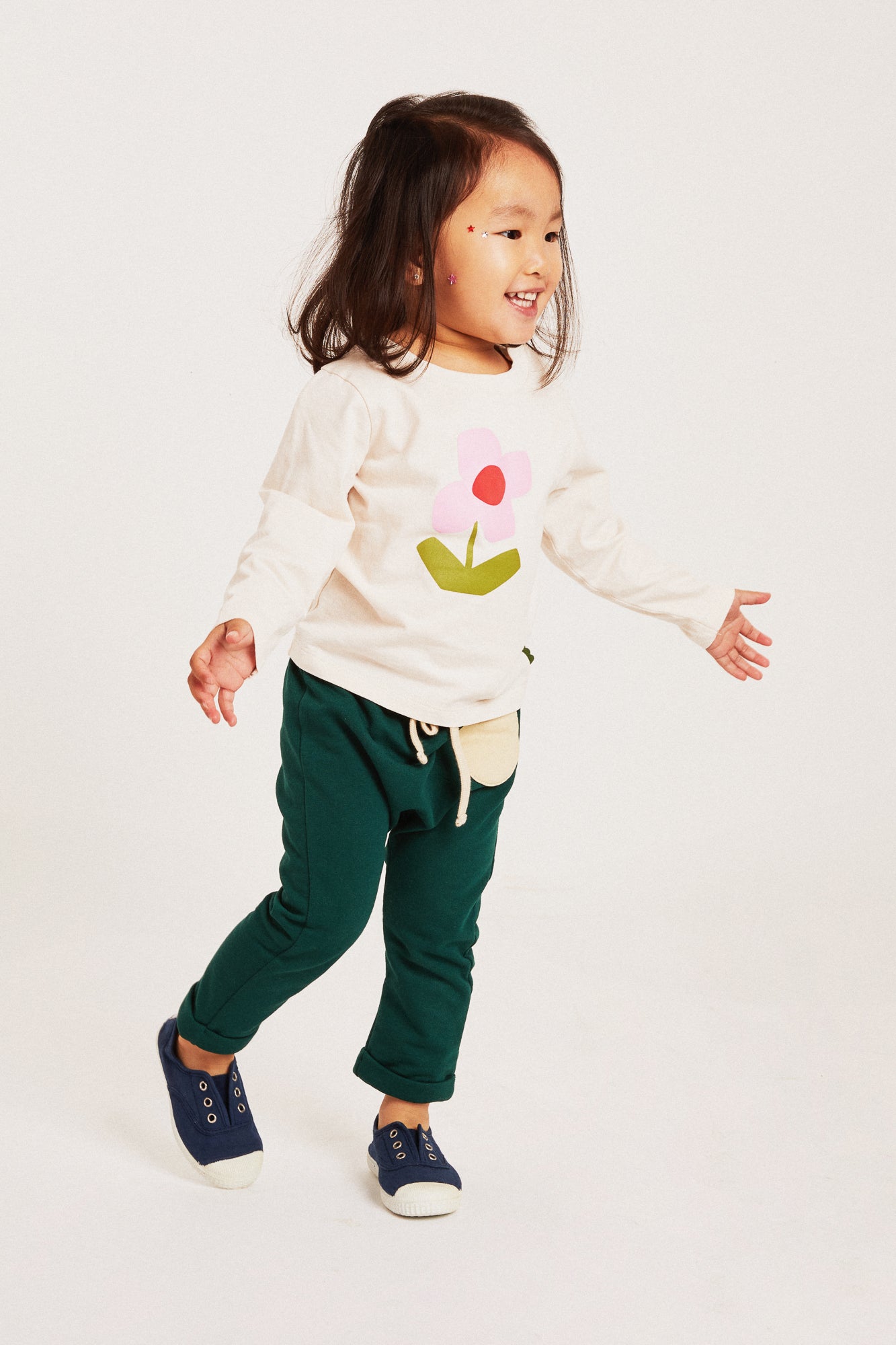 Recycled Cotton Flower Baby T-Shirt