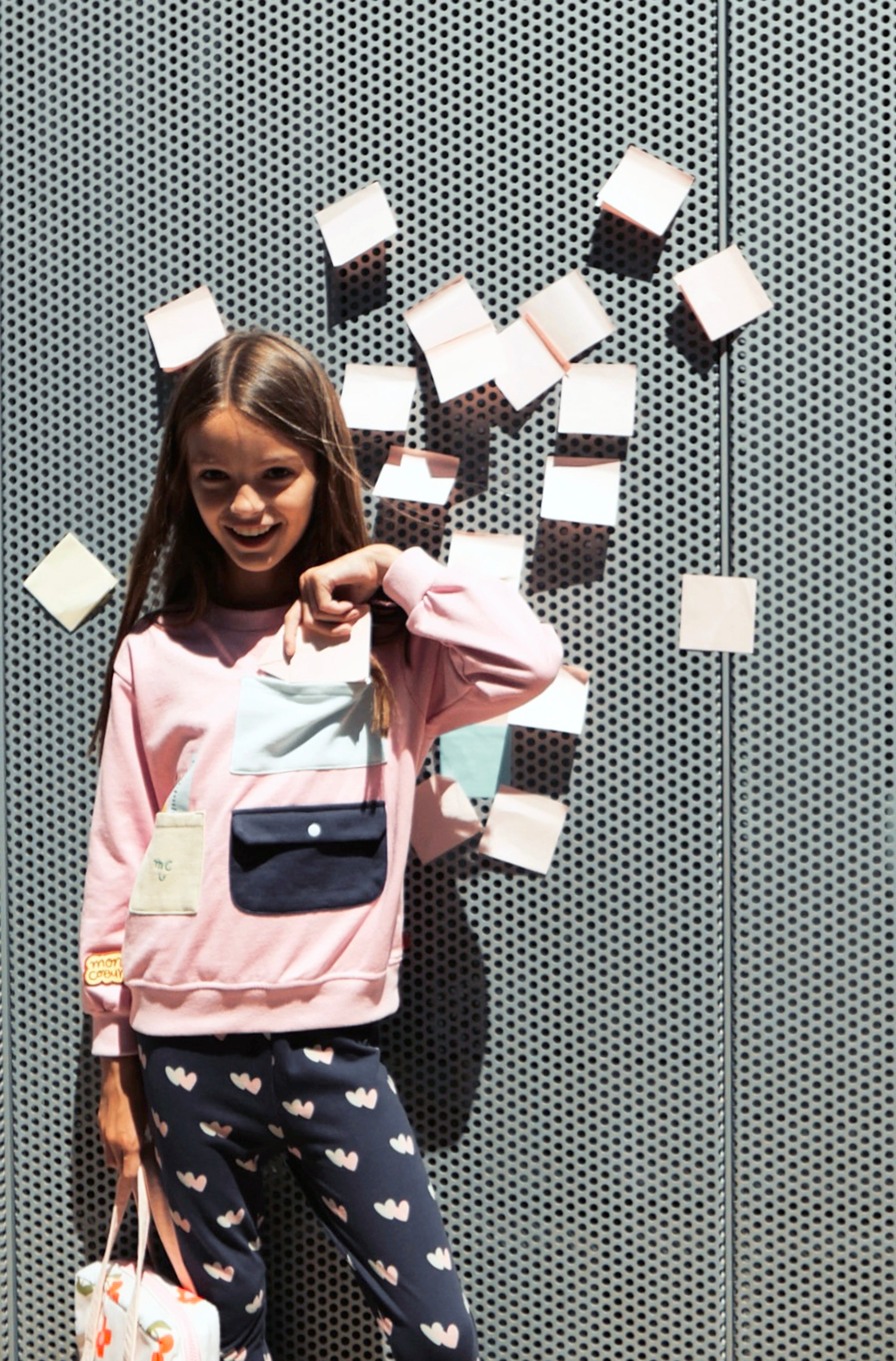 Recycled Cotton Hearts Kid Legging