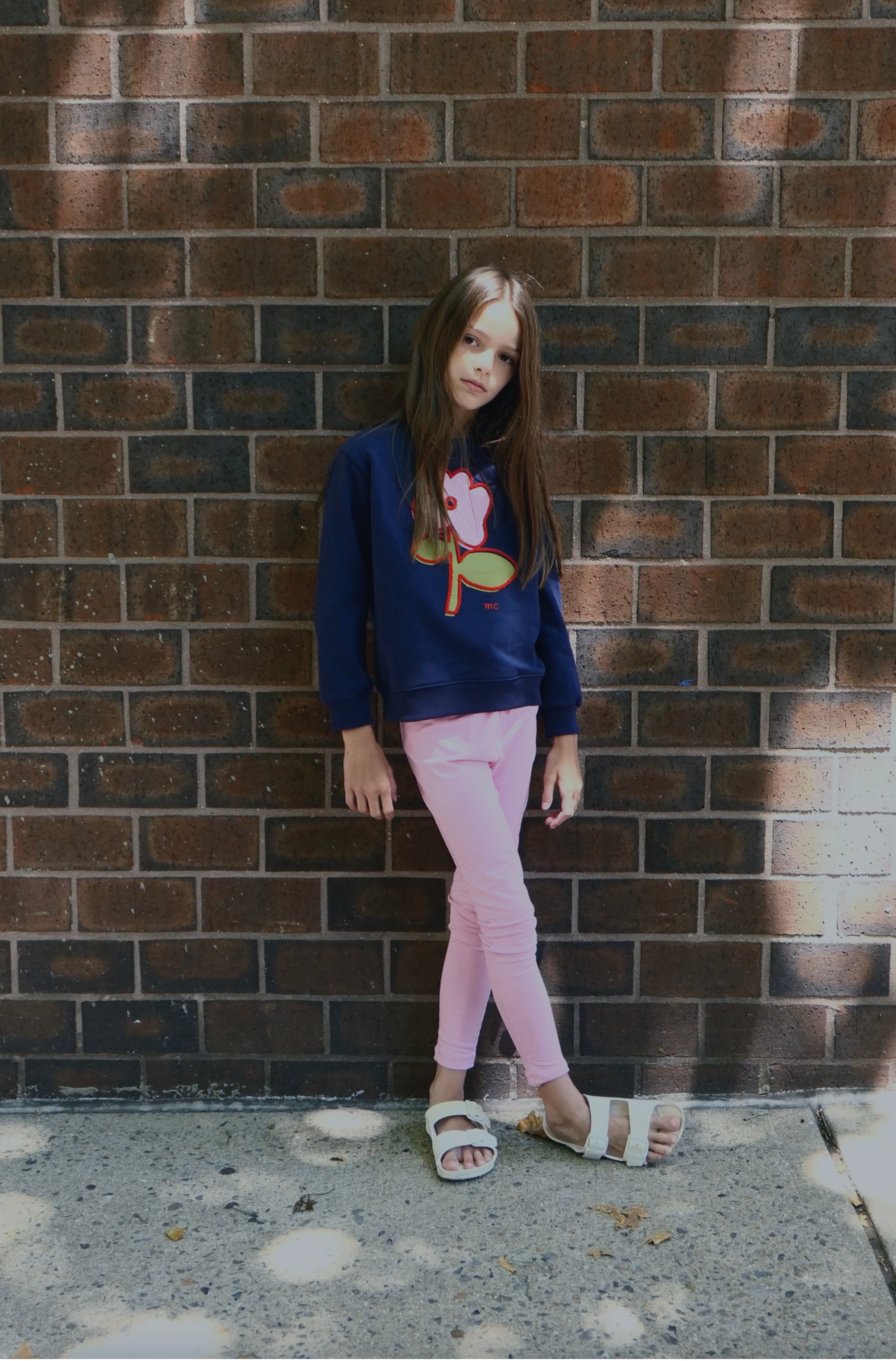 Recycled Cotton Flower Kid Sweatshirt