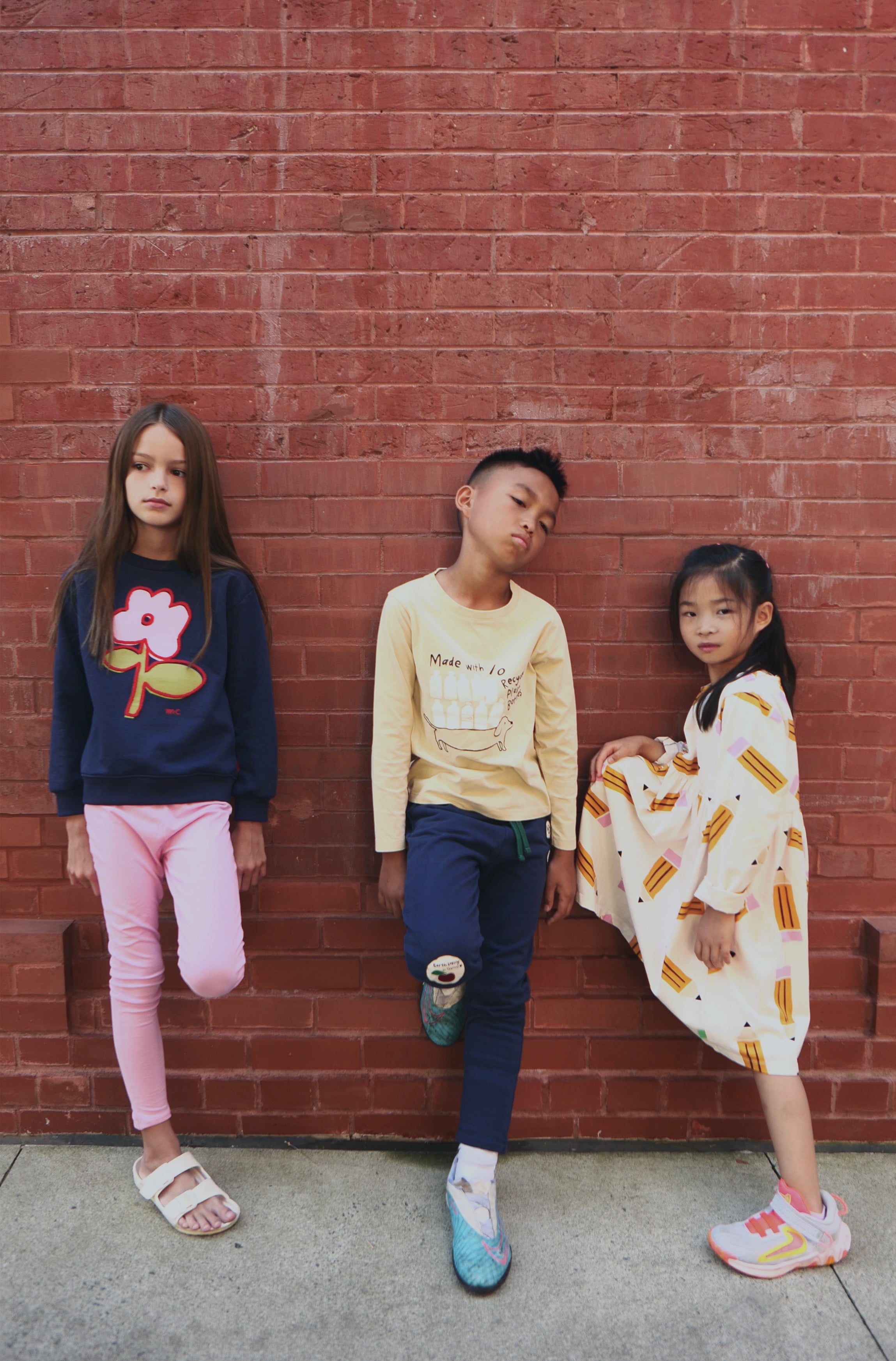 Recycled Cotton Flower Kid Sweatshirt