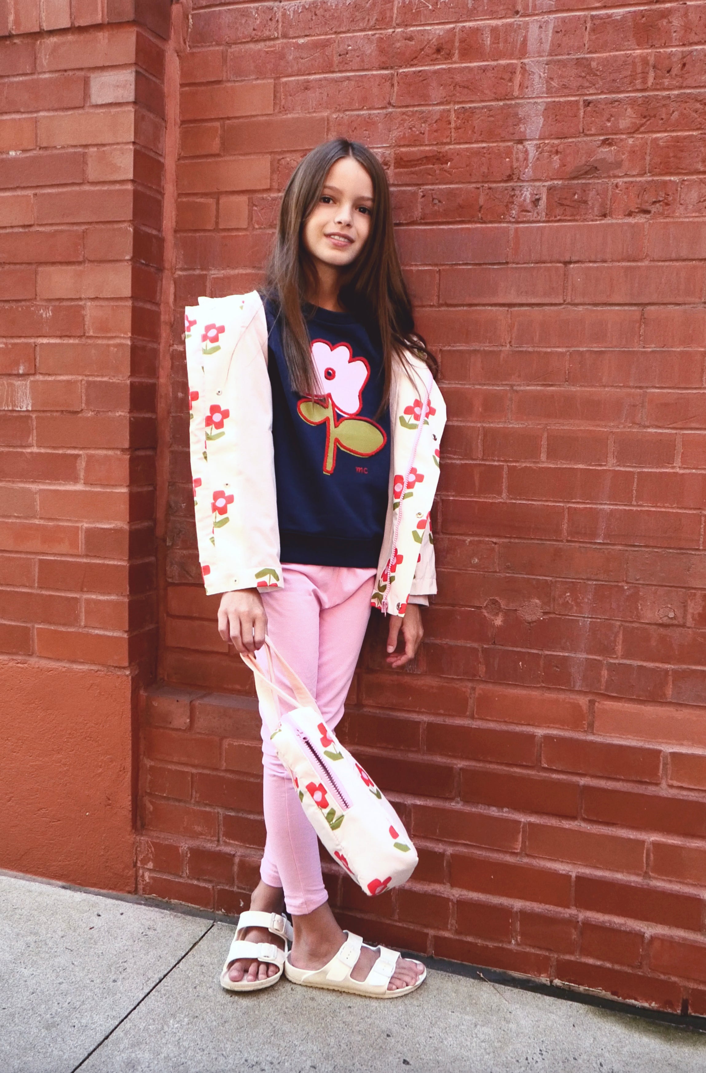 Recycled Cotton Flower Kid Sweatshirt