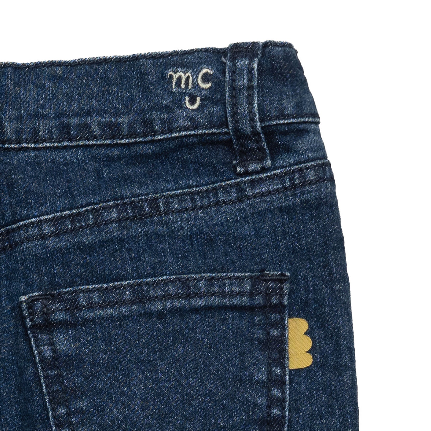 Mon Coeur Patch Straight Leg Kids Jeans
