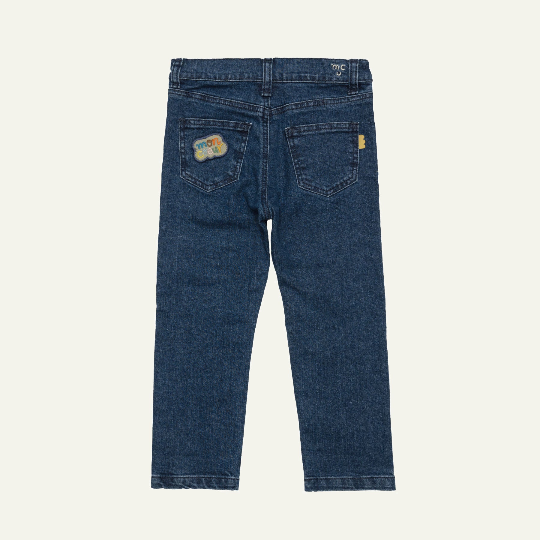 Mon Coeur Patch Straight Leg Kids Jeans