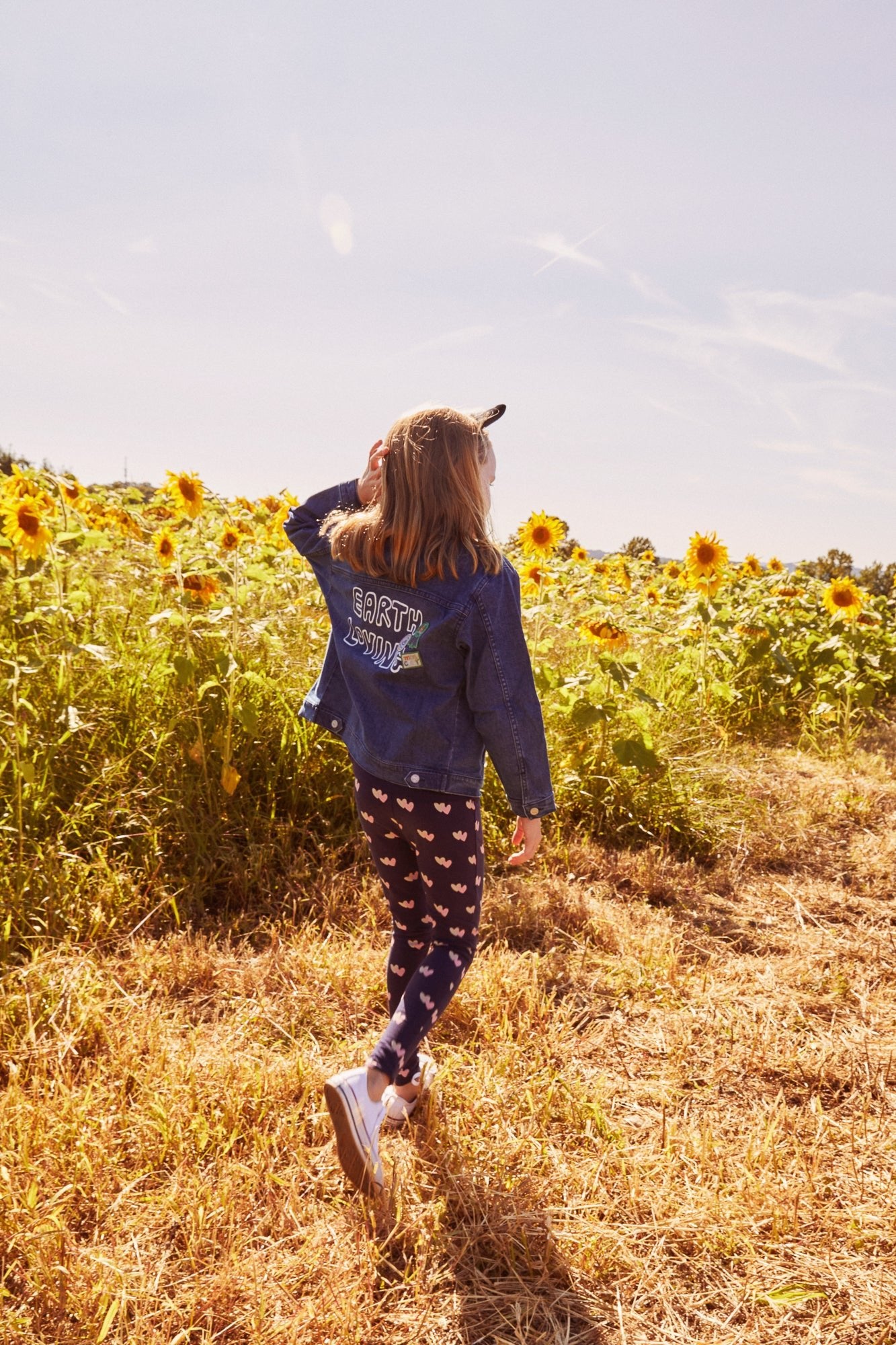 Recycled Cotton Hearts Kid Legging