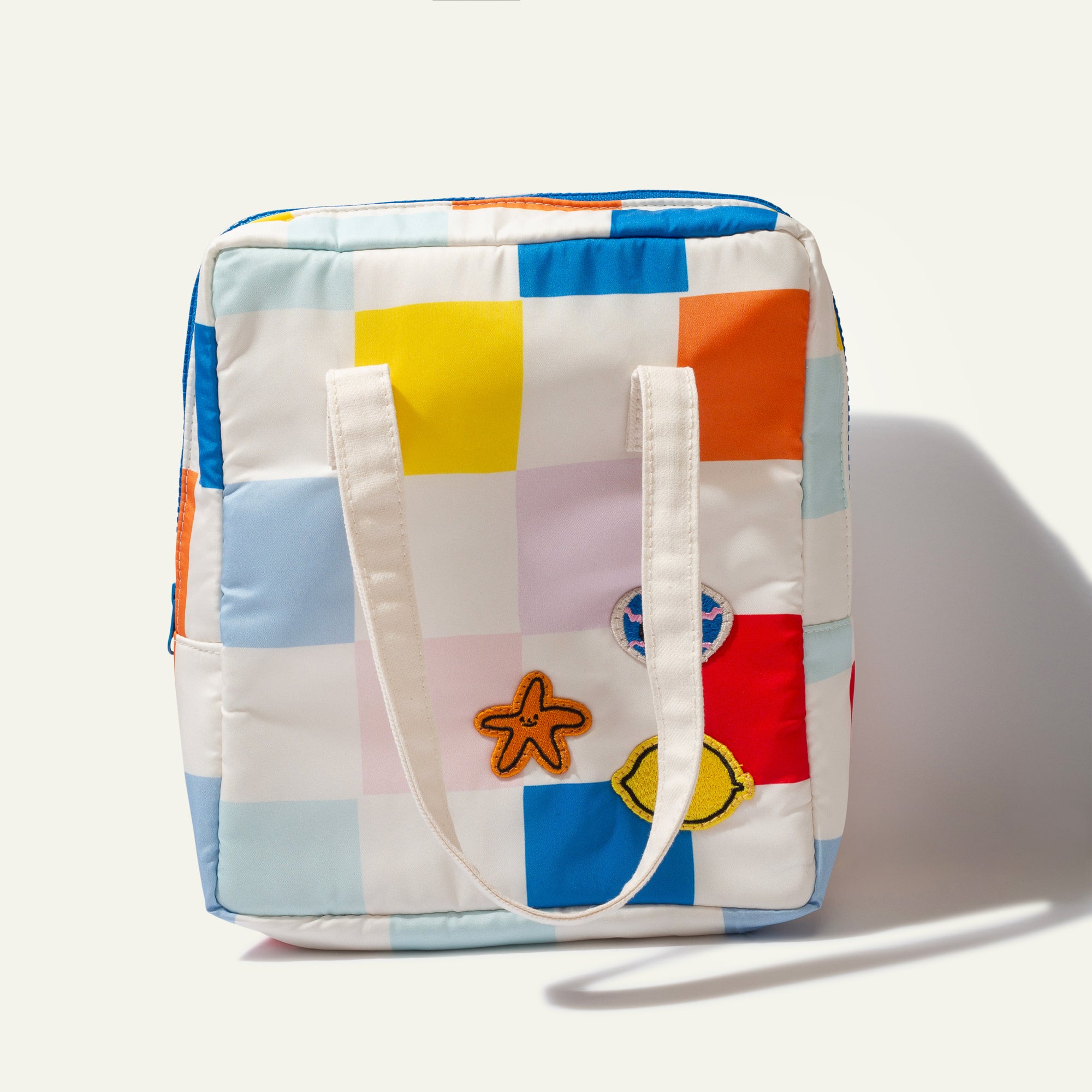 Recycled Materials Insulated Checkered Lunch Bag