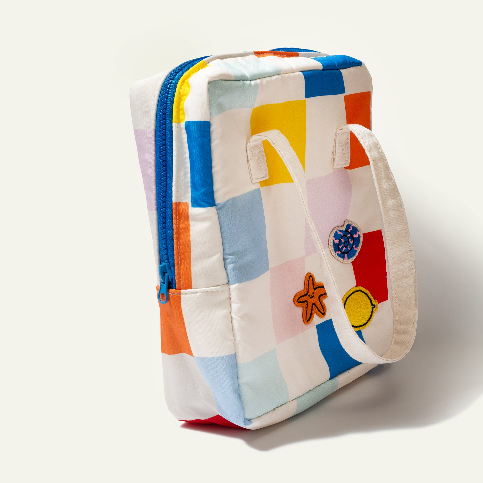 Recycled Materials Insulated Checkered Lunch Bag