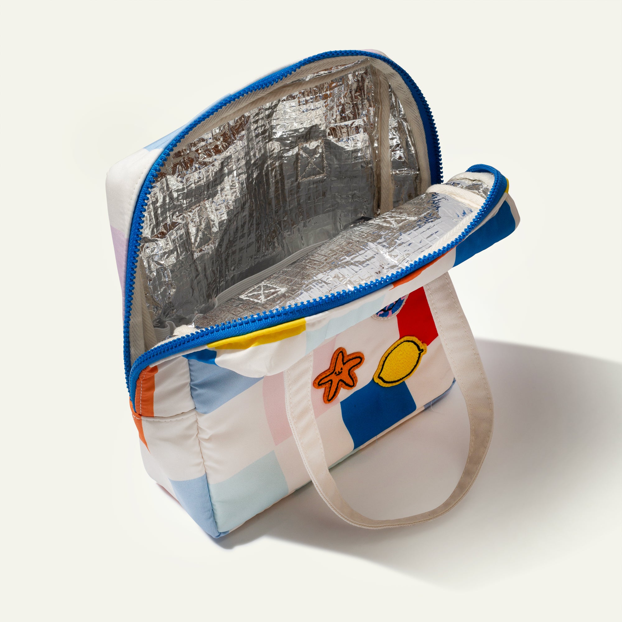 Recycled Materials Insulated Checkered Lunch Bag