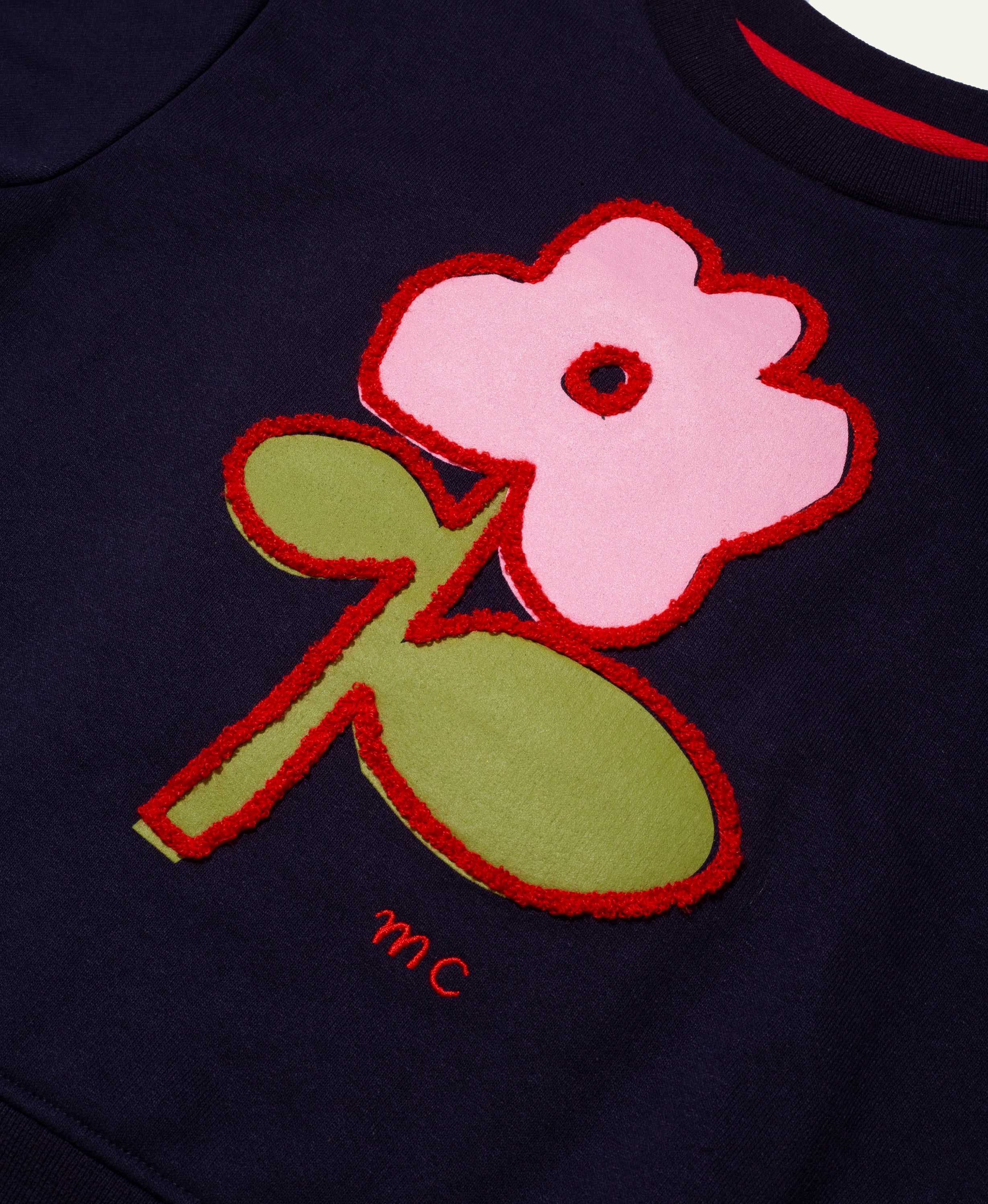 Recycled Cotton Flower Kid Sweatshirt
