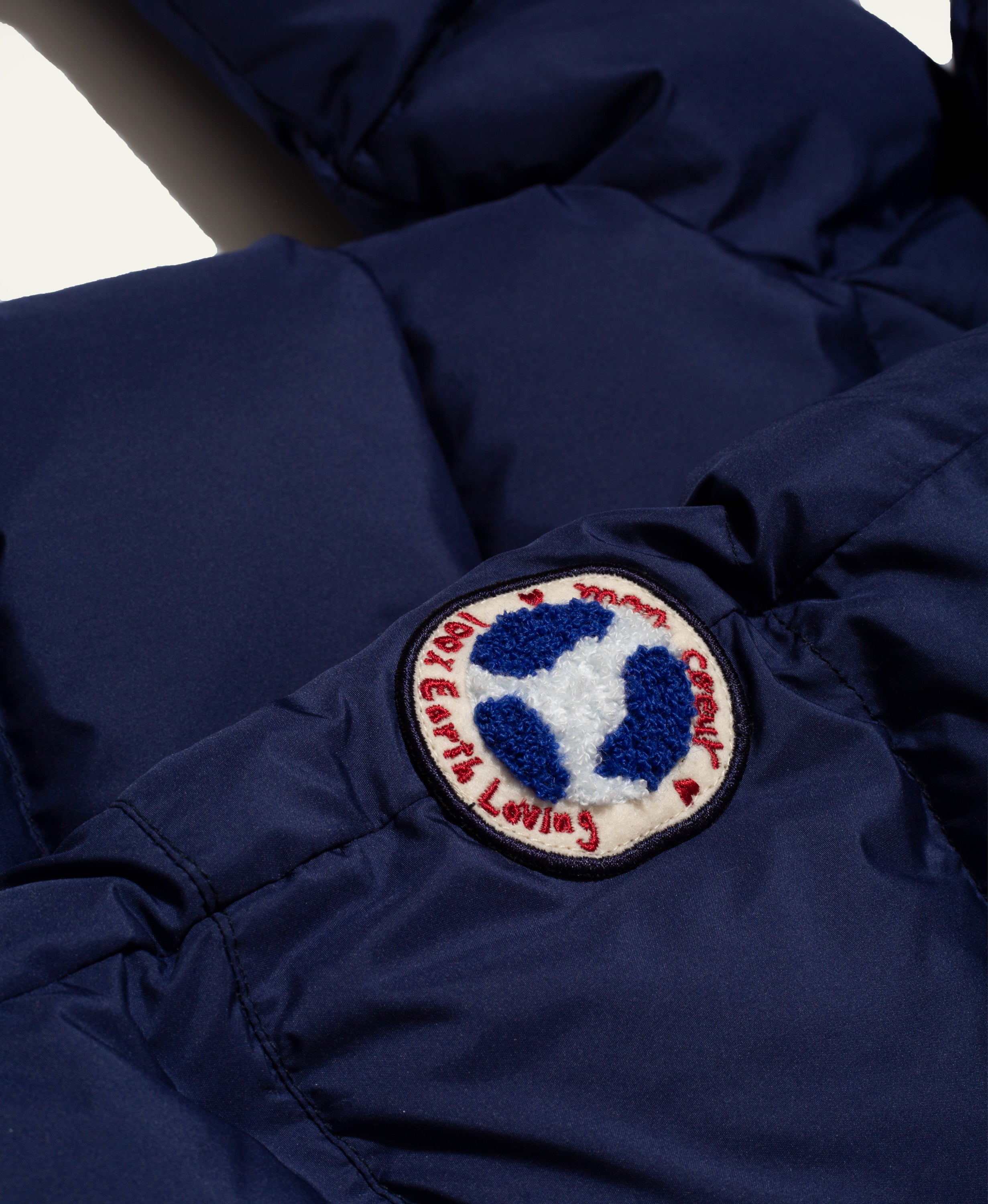 Recycled Nylon MC Kid Navy Puffer