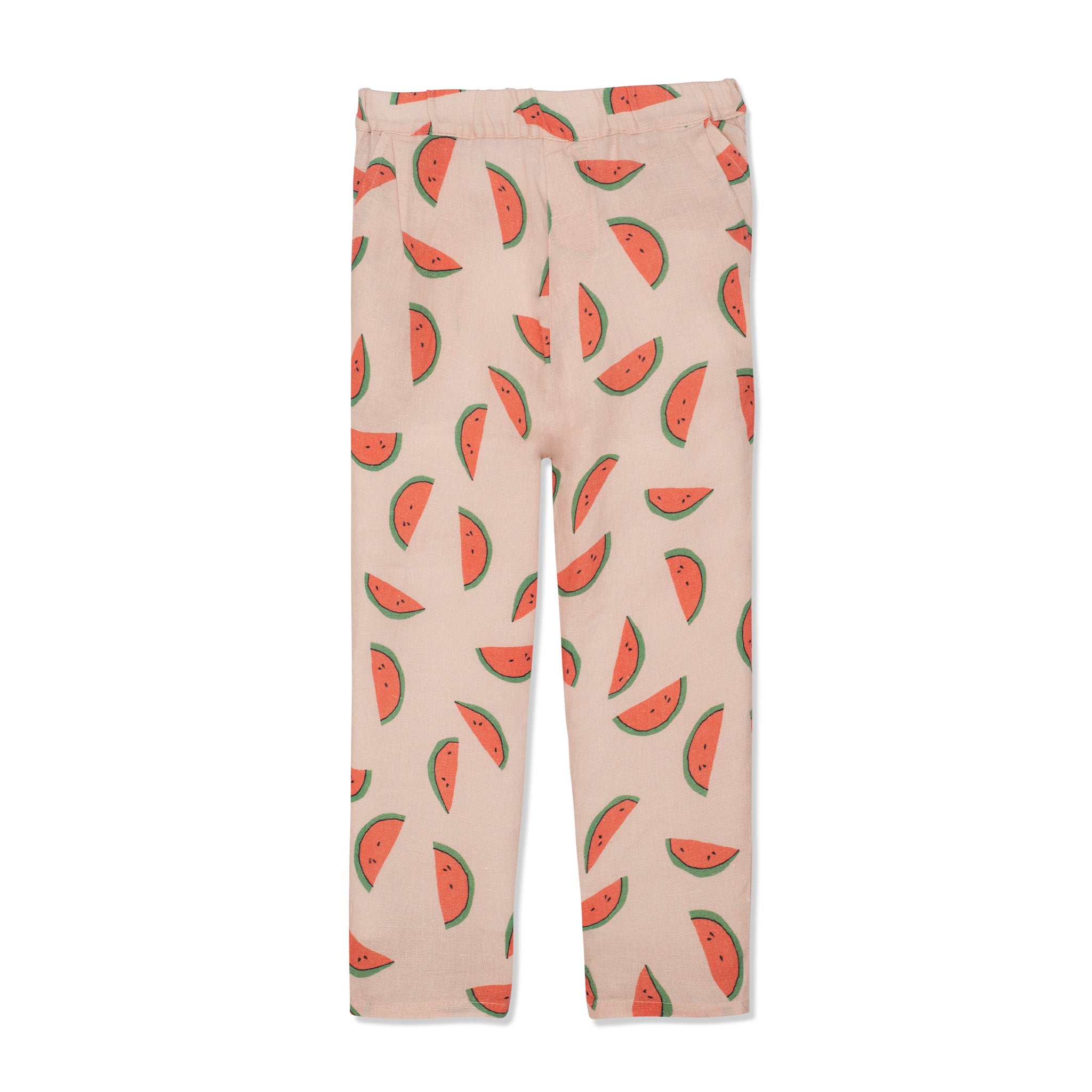 Watermelon Slices Linen Kid Pants