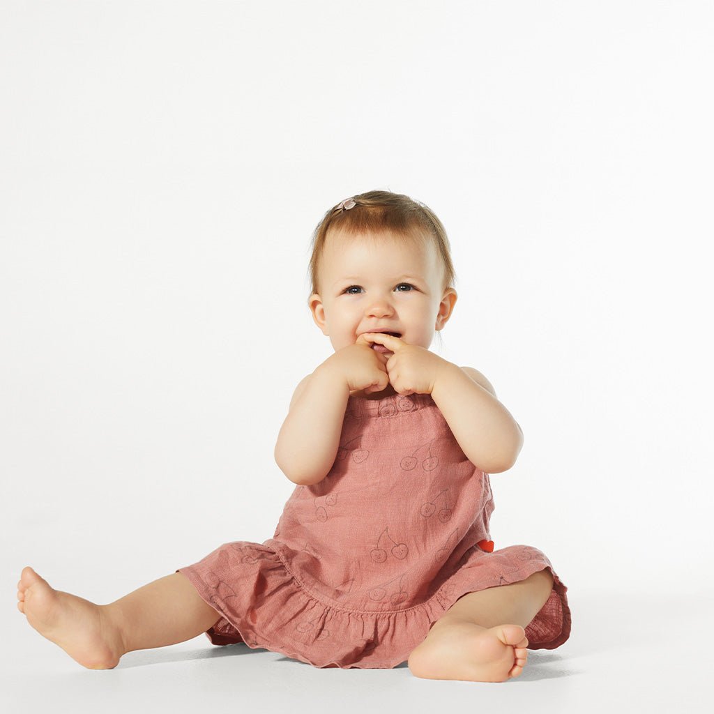 Cherry Baby Linen Dress