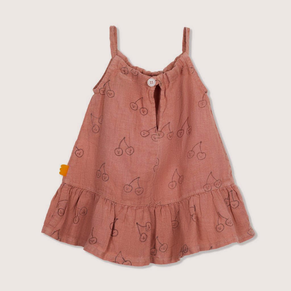 Cherry Baby Linen Dress