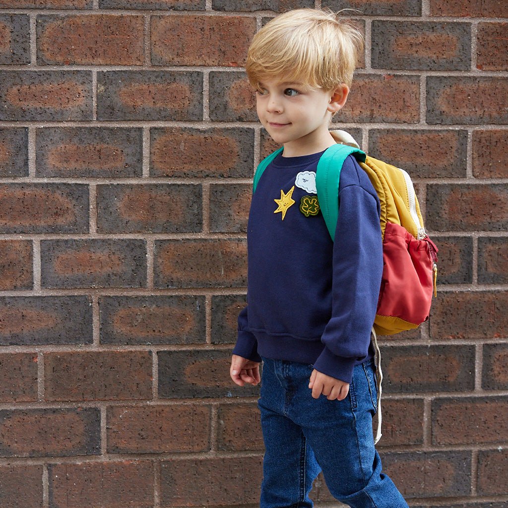 Mon Coeur Patch Straight Leg Kids Jeans