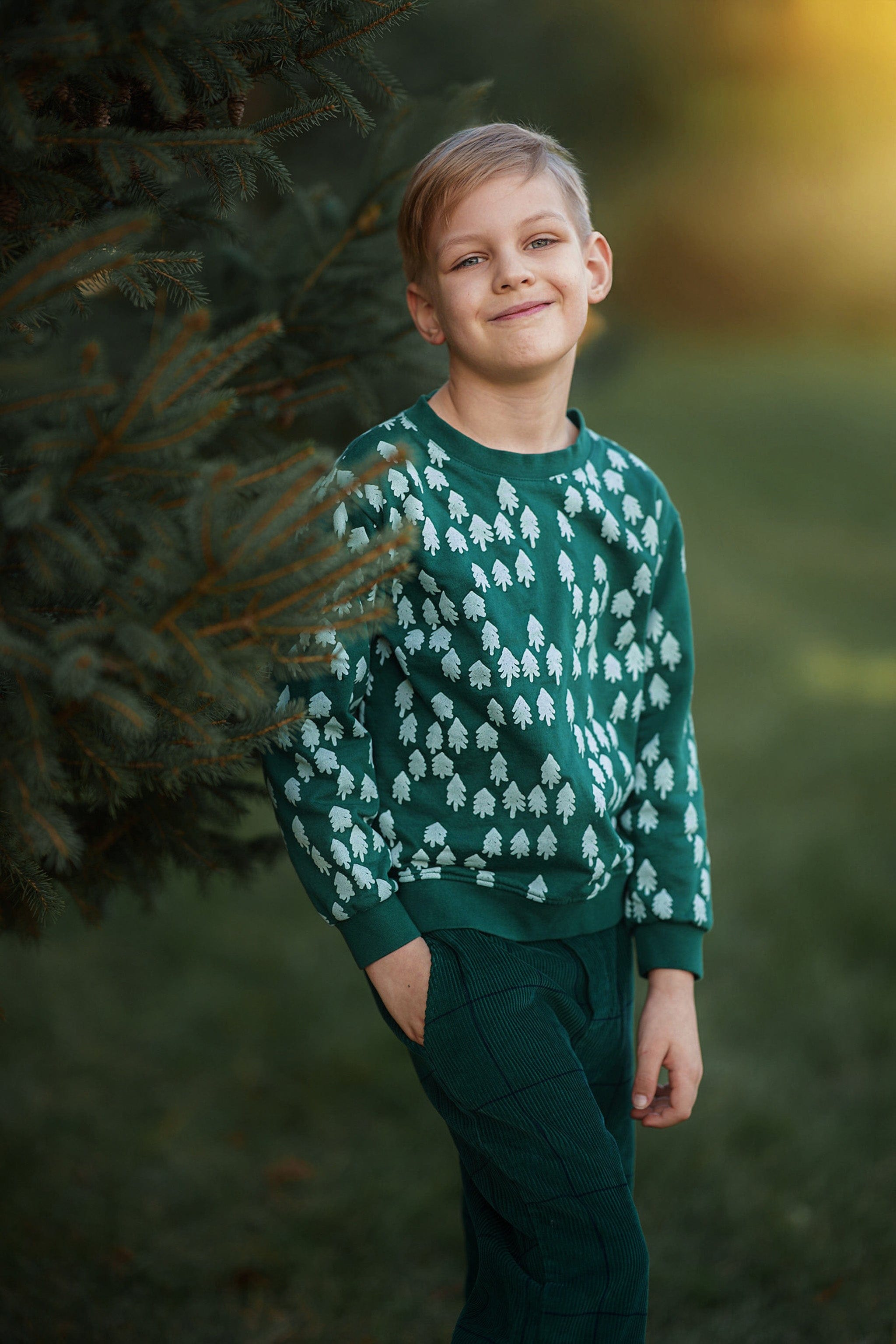 Recycled Cotton Snowy Pine Sweatshirt