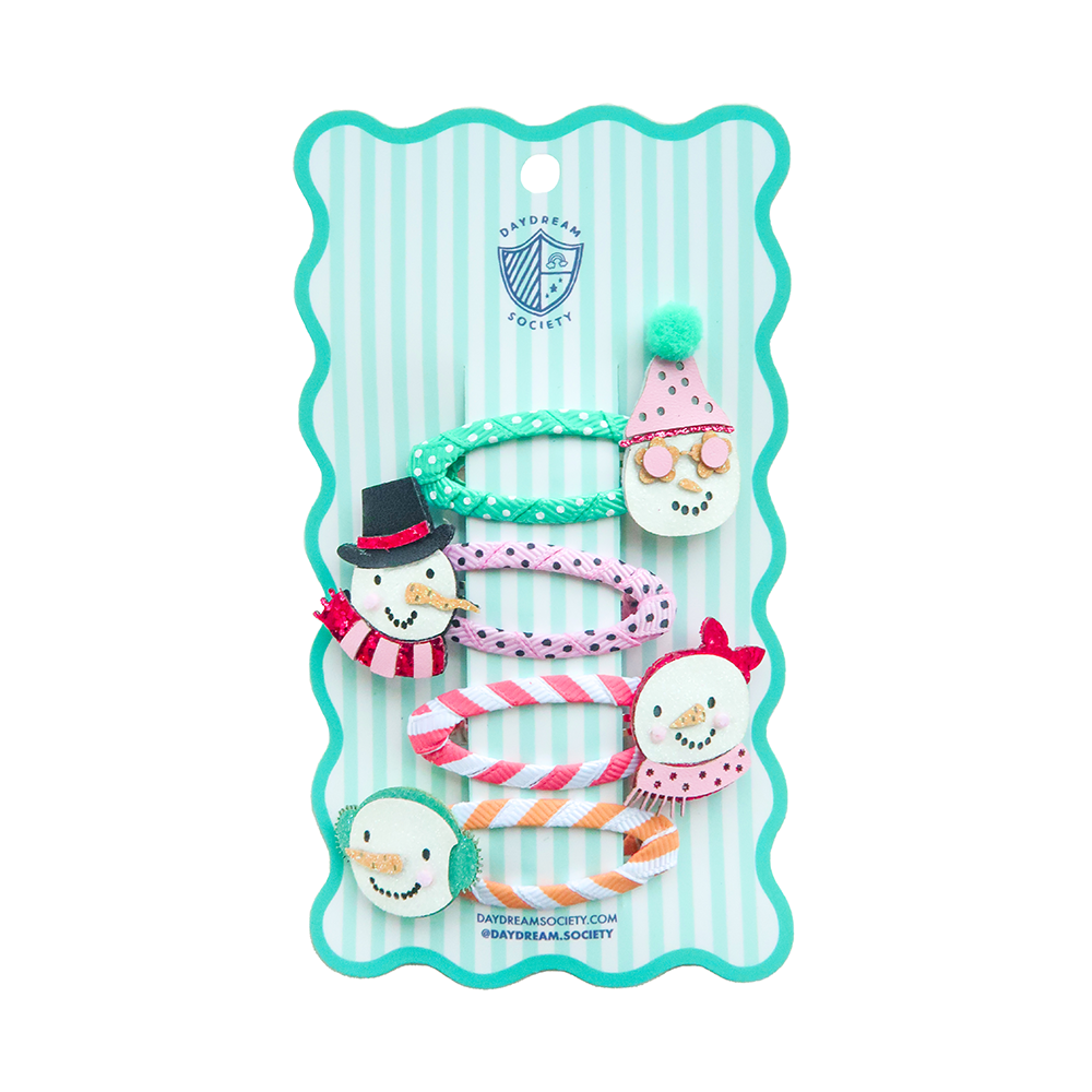 Blizzard Buddies Snowman Hair Clip Set