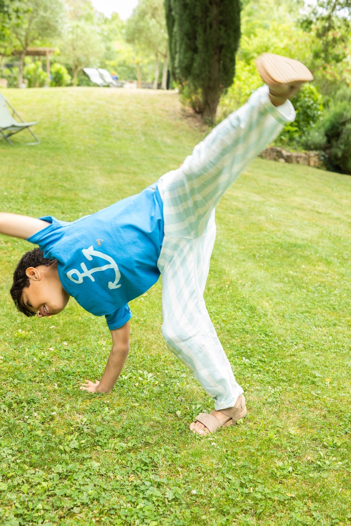 Linen Cabana Stripe Kid Pants