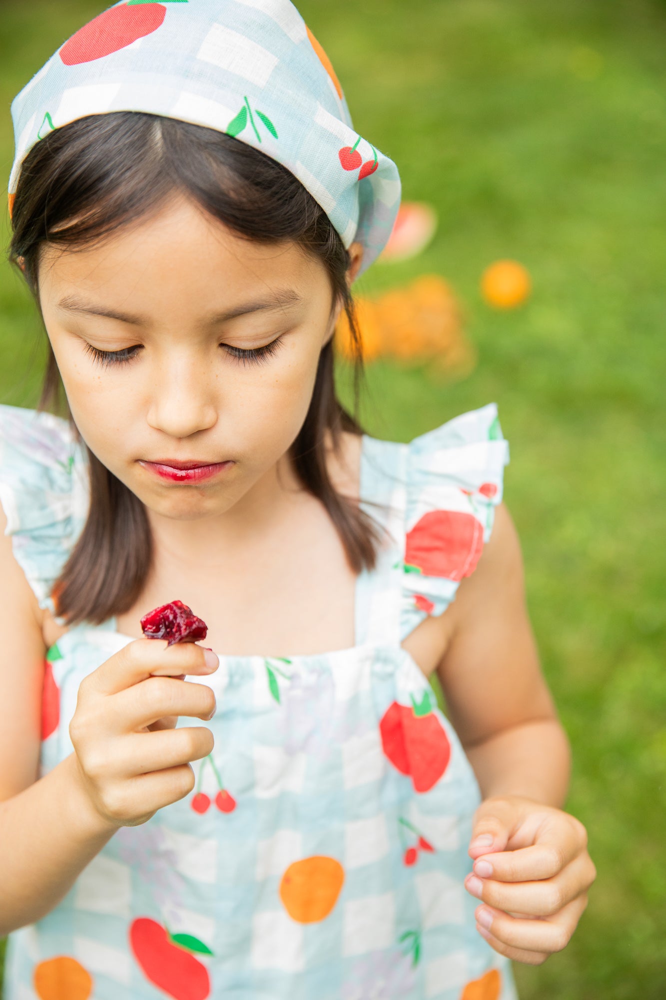 Linen Picnic Kid Ruffle Dress