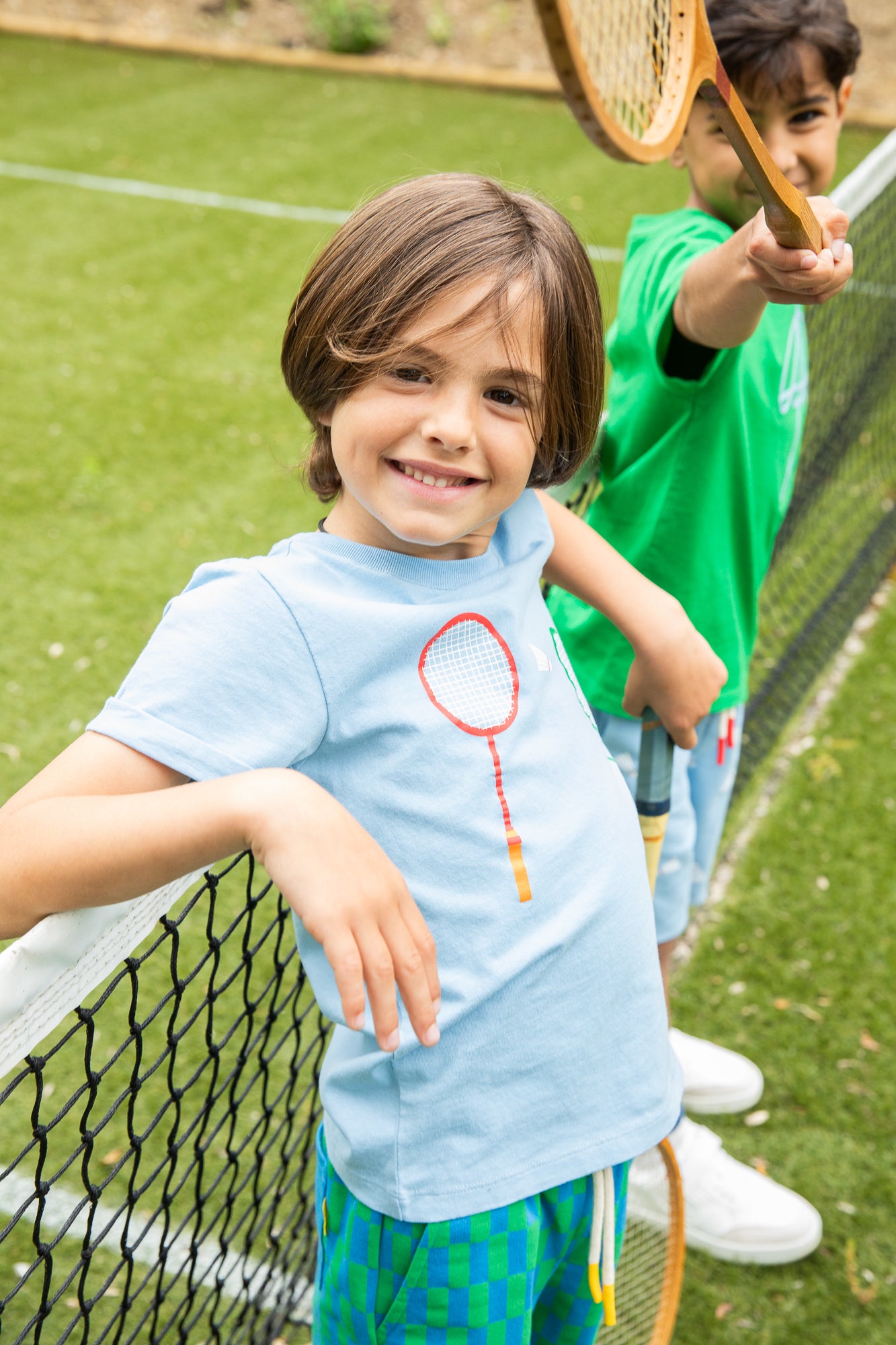 Recycled Cotton Badminton Kid T-Shirt