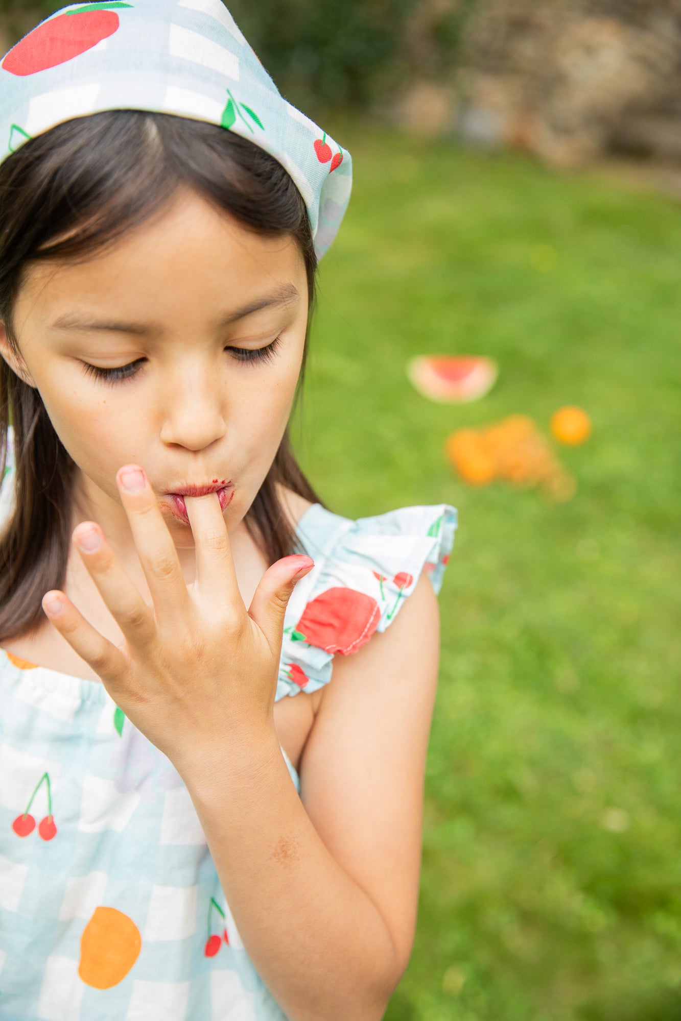 Linen Picnic Kid Ruffle Dress