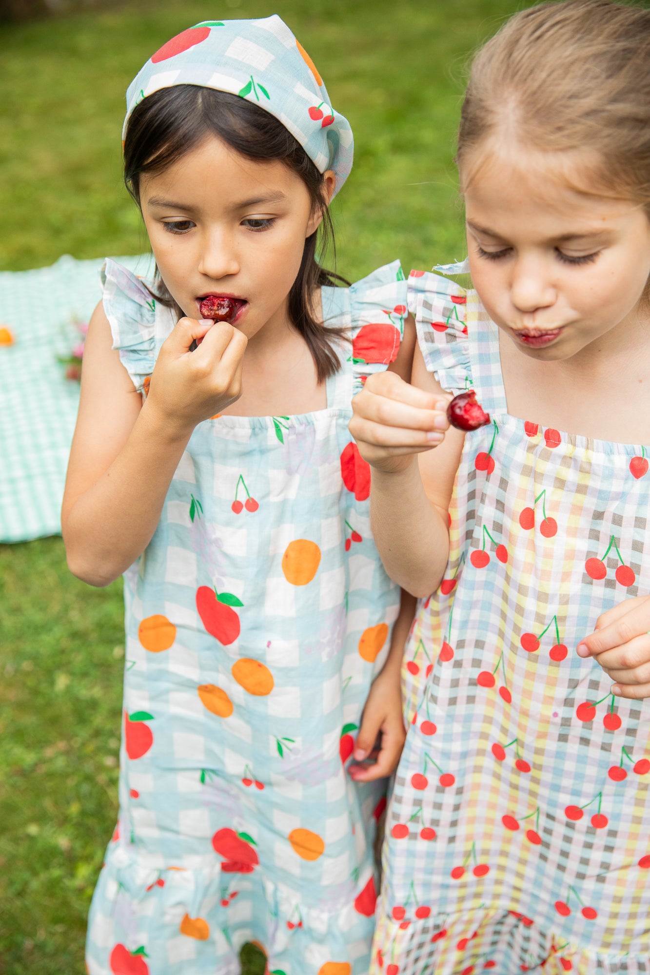 Linen Picnic Kid Ruffle Dress