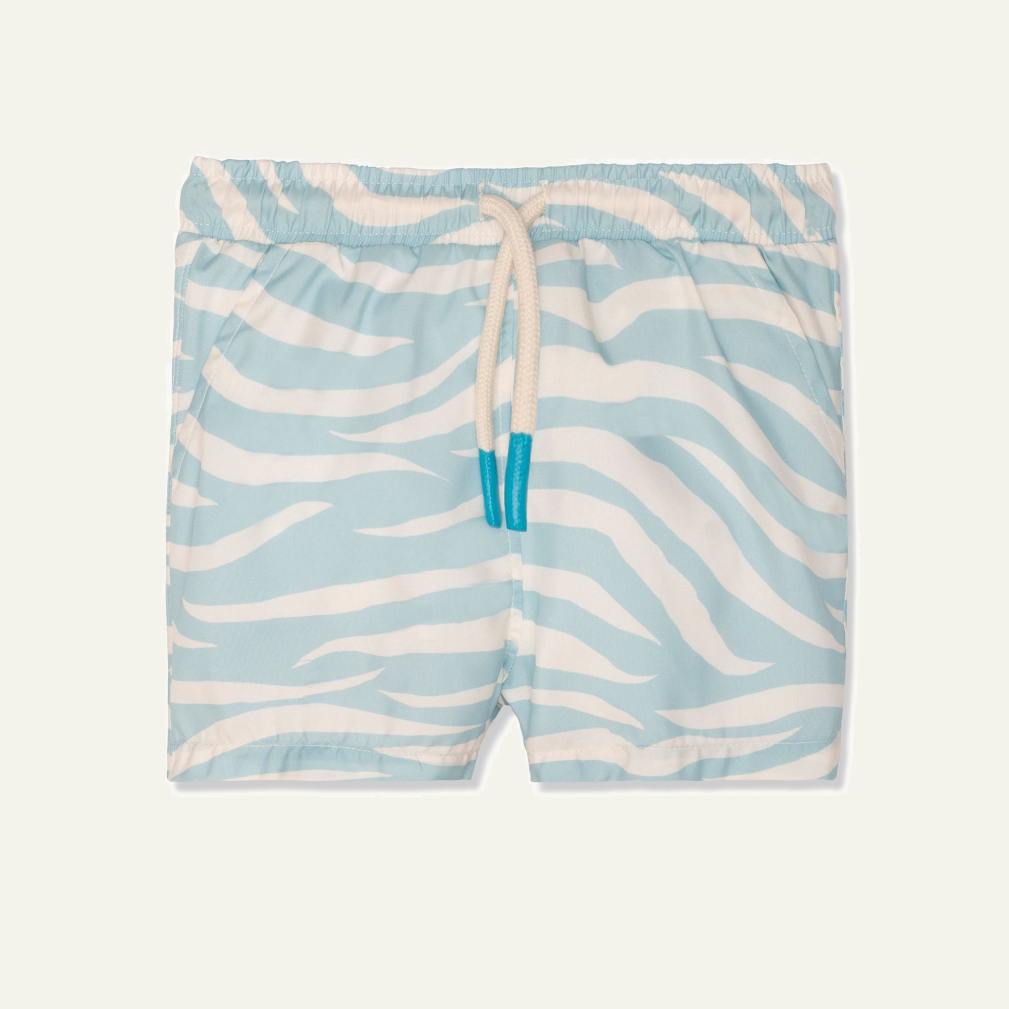 Seaqual Recycled Polyester Blue Zebra Kid Swim Trunks