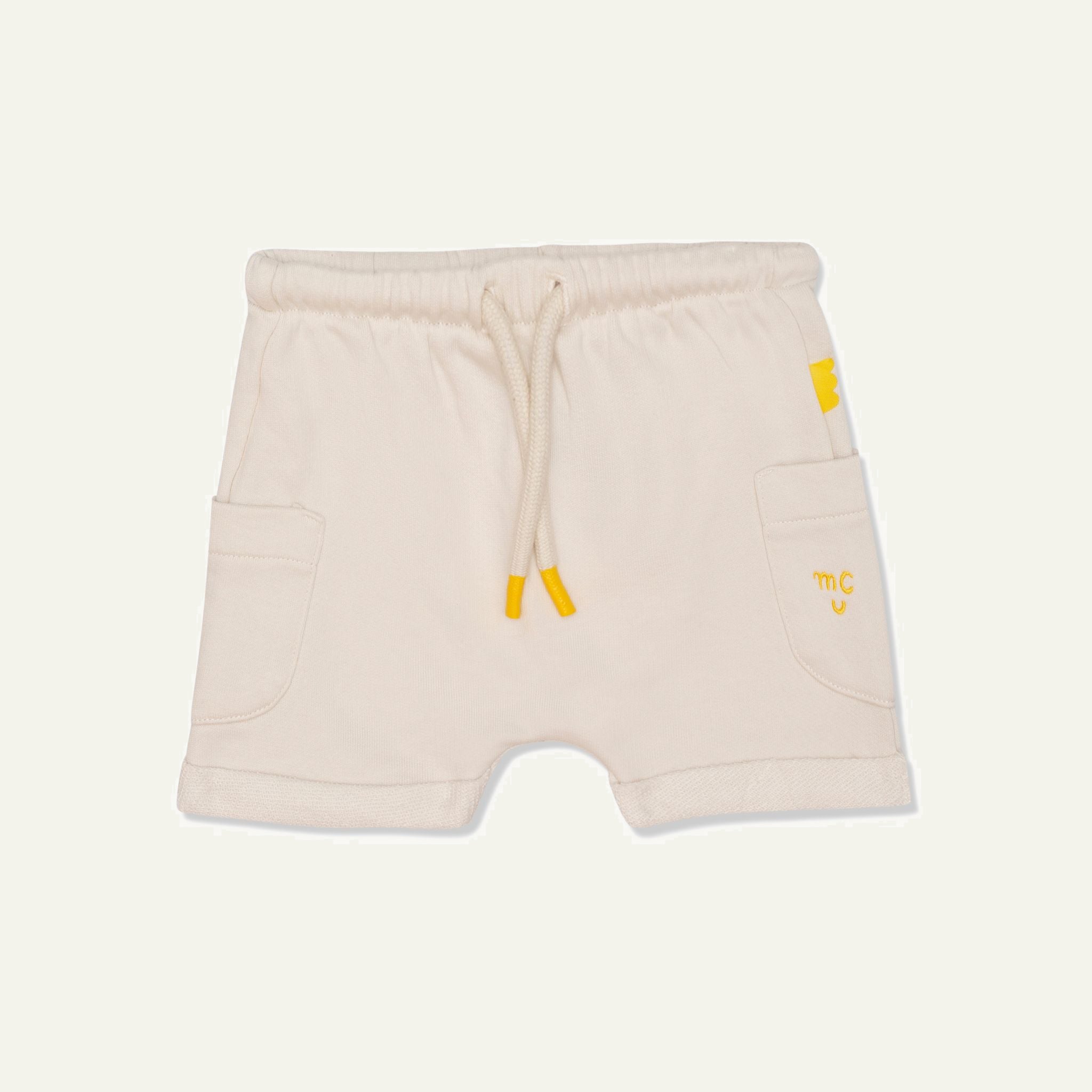 Recycled Cotton Cream Baby Shorts