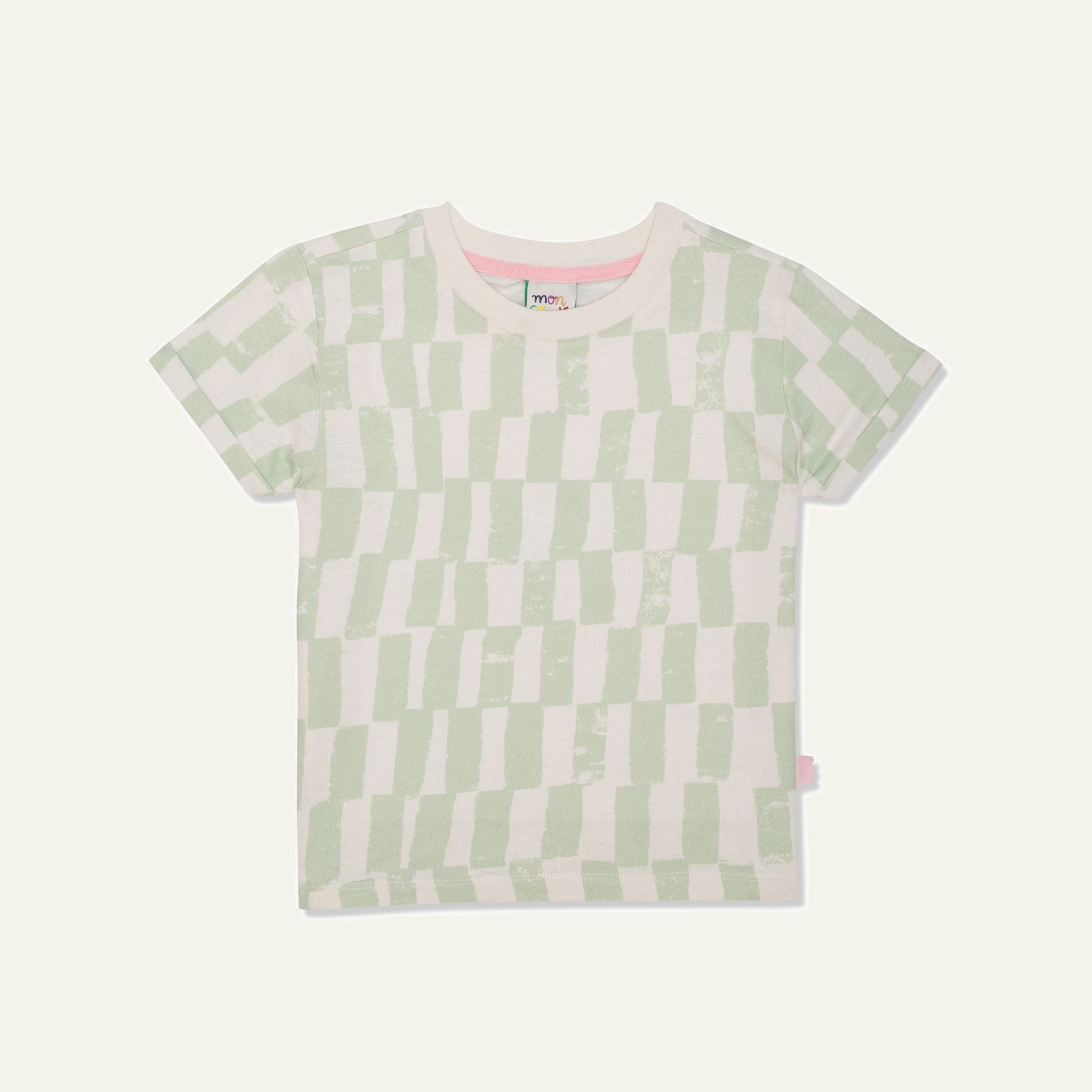 Recycled Cotton Checkered Baby T-shirt