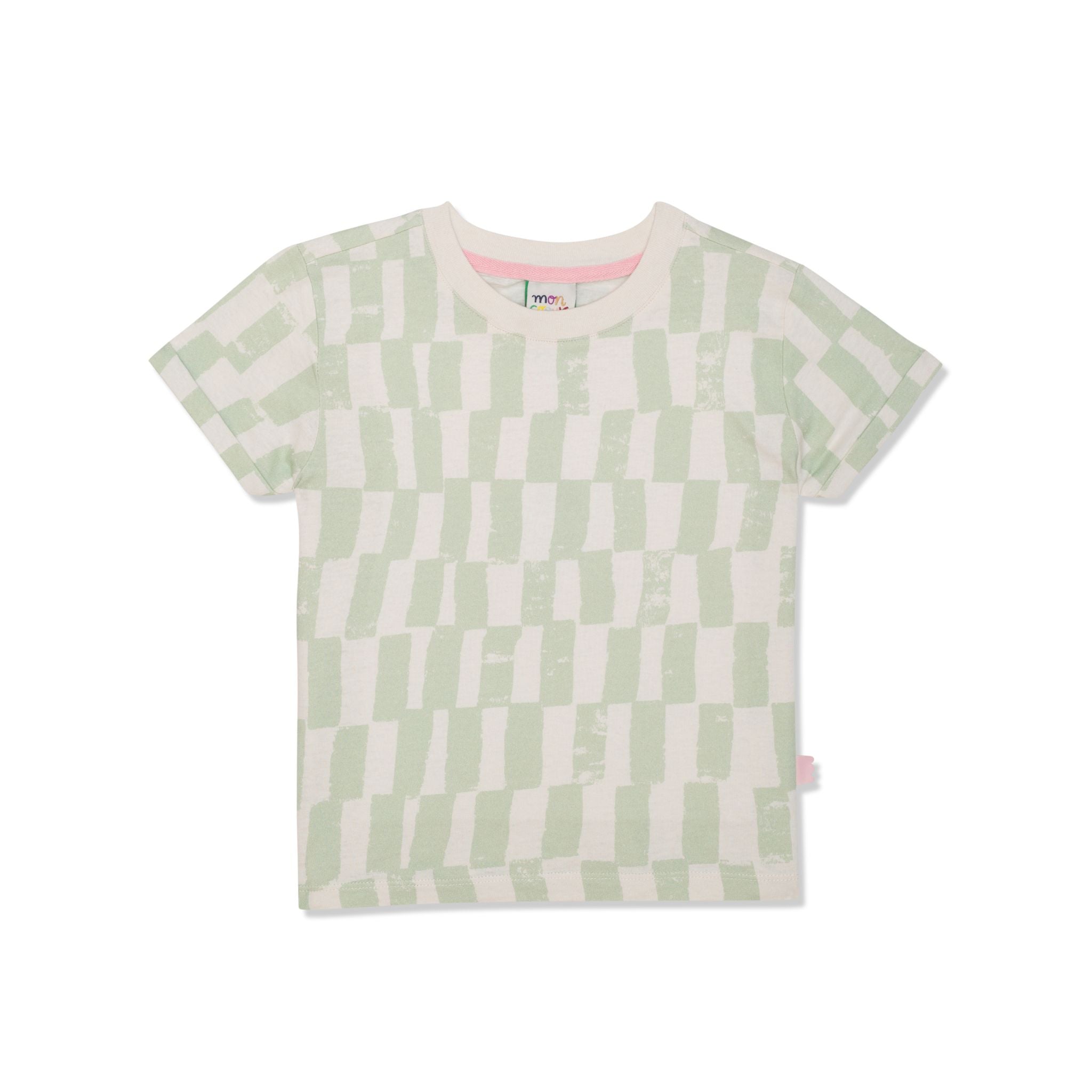 Recycled Cotton Checkered Kid T-shirt