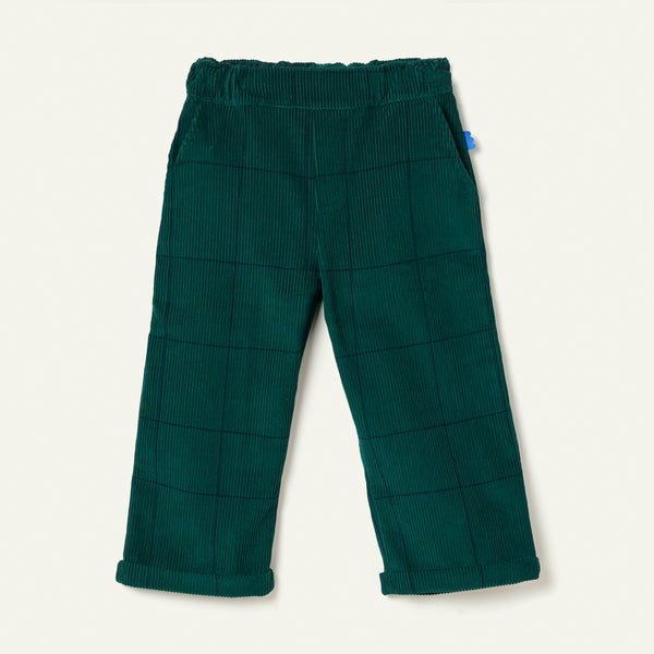 Evergreen Grid Corduroy Pant