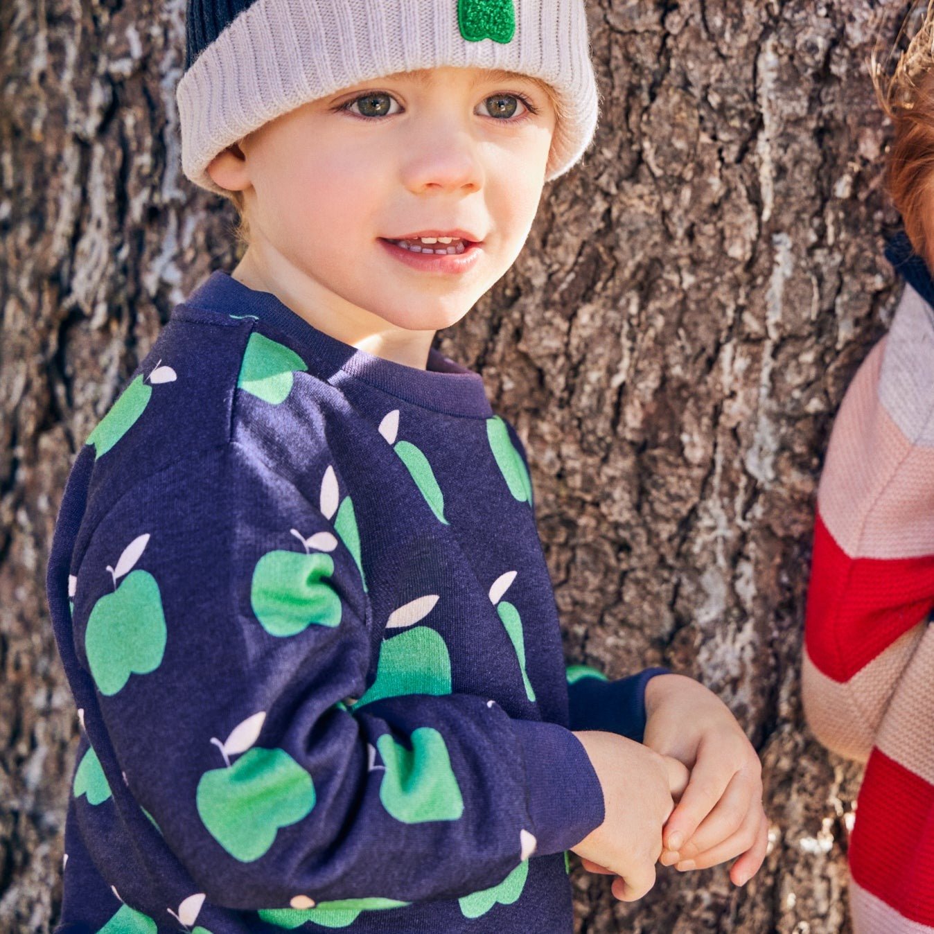 Recycled Cotton Green Apple Kid Sweatshirt