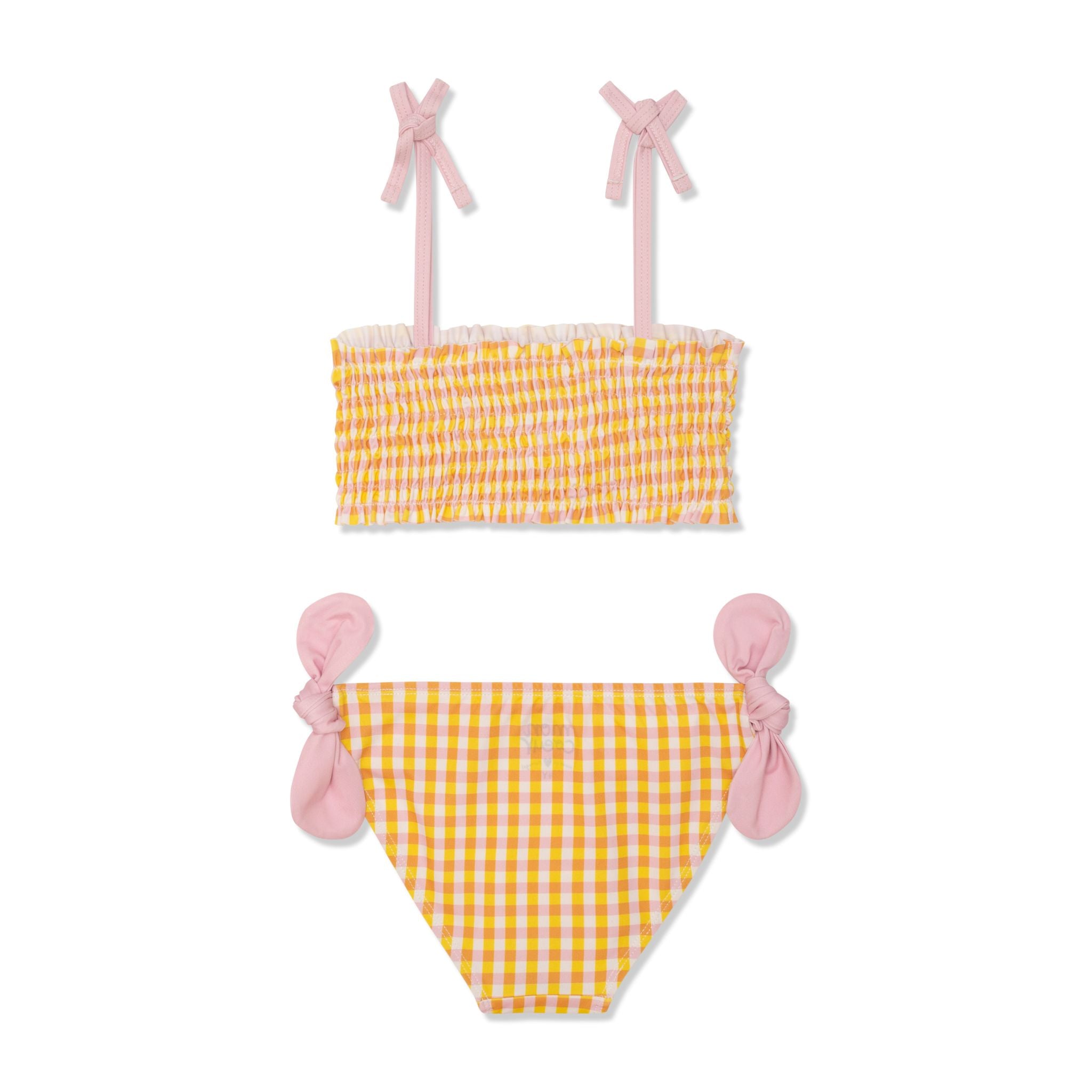 Recycled Polyester Yellow Gingham Girl Bikini