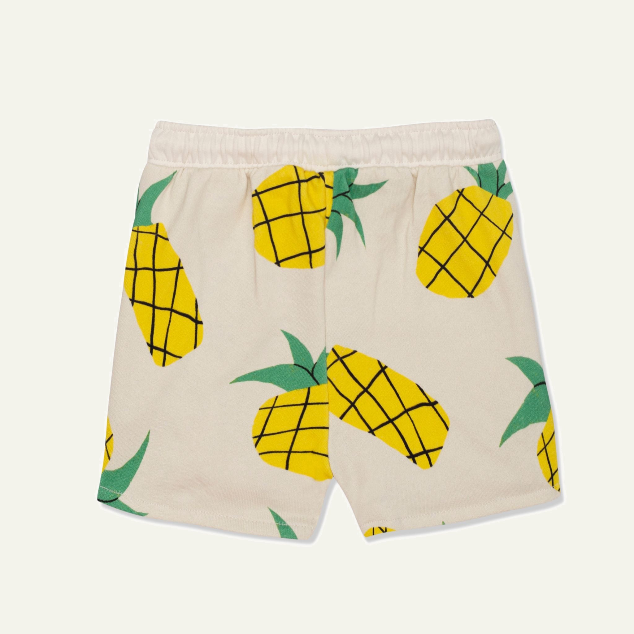 Recycled Cotton Pineapple Harvest Cropped Girl Shorts