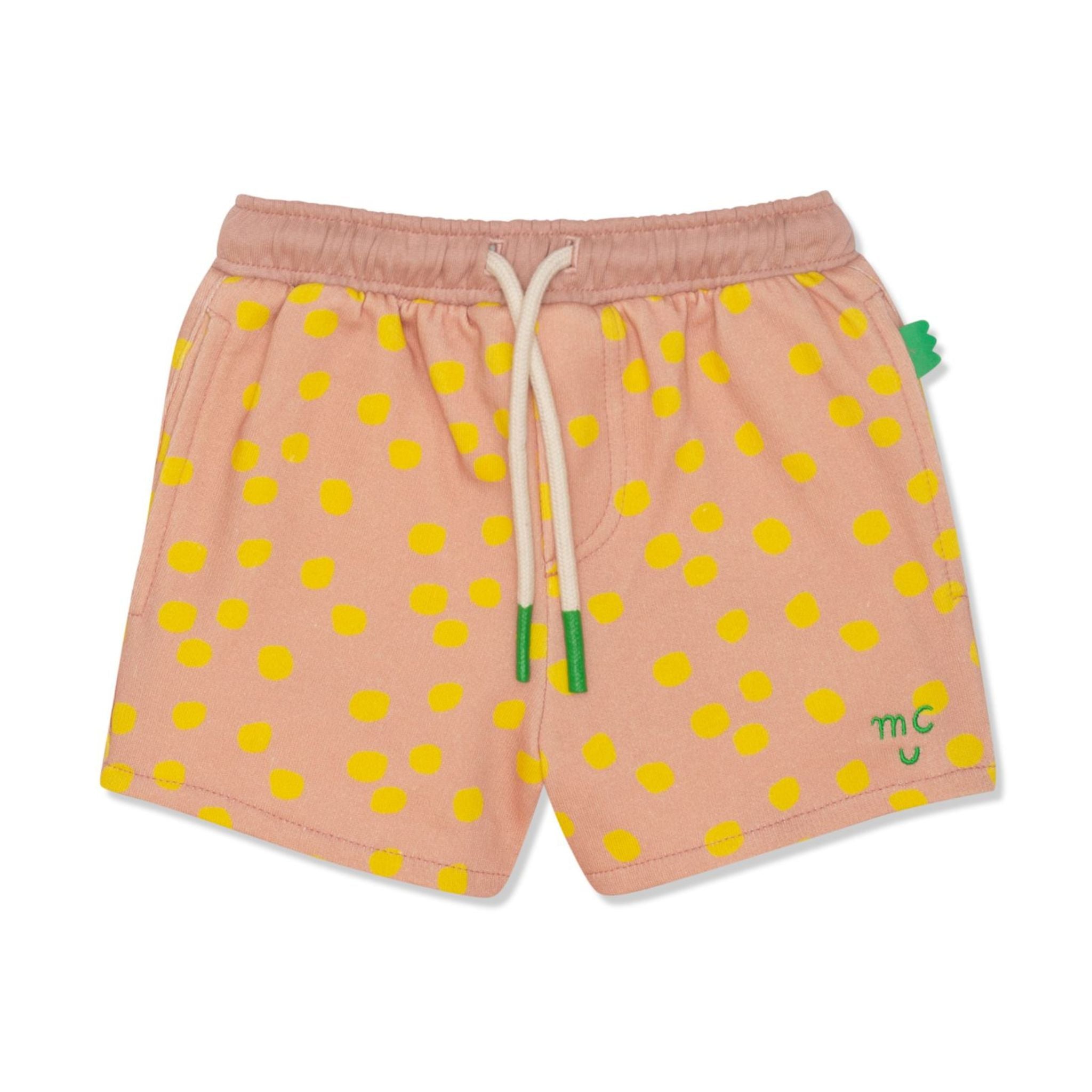 Recycled Cotton Pink Dotted Cropped Girl Shorts