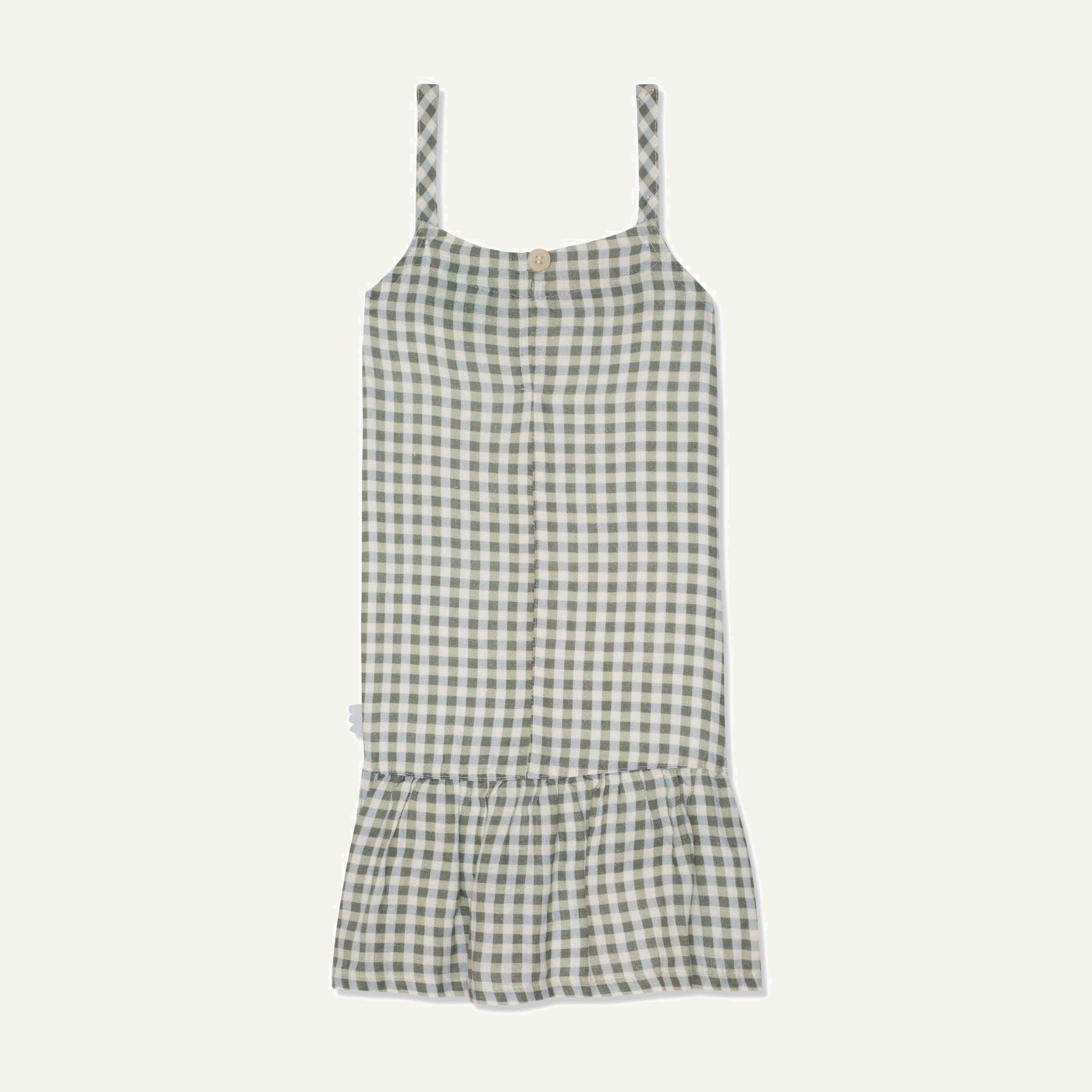 Blue Gingham Linen Kid Dress