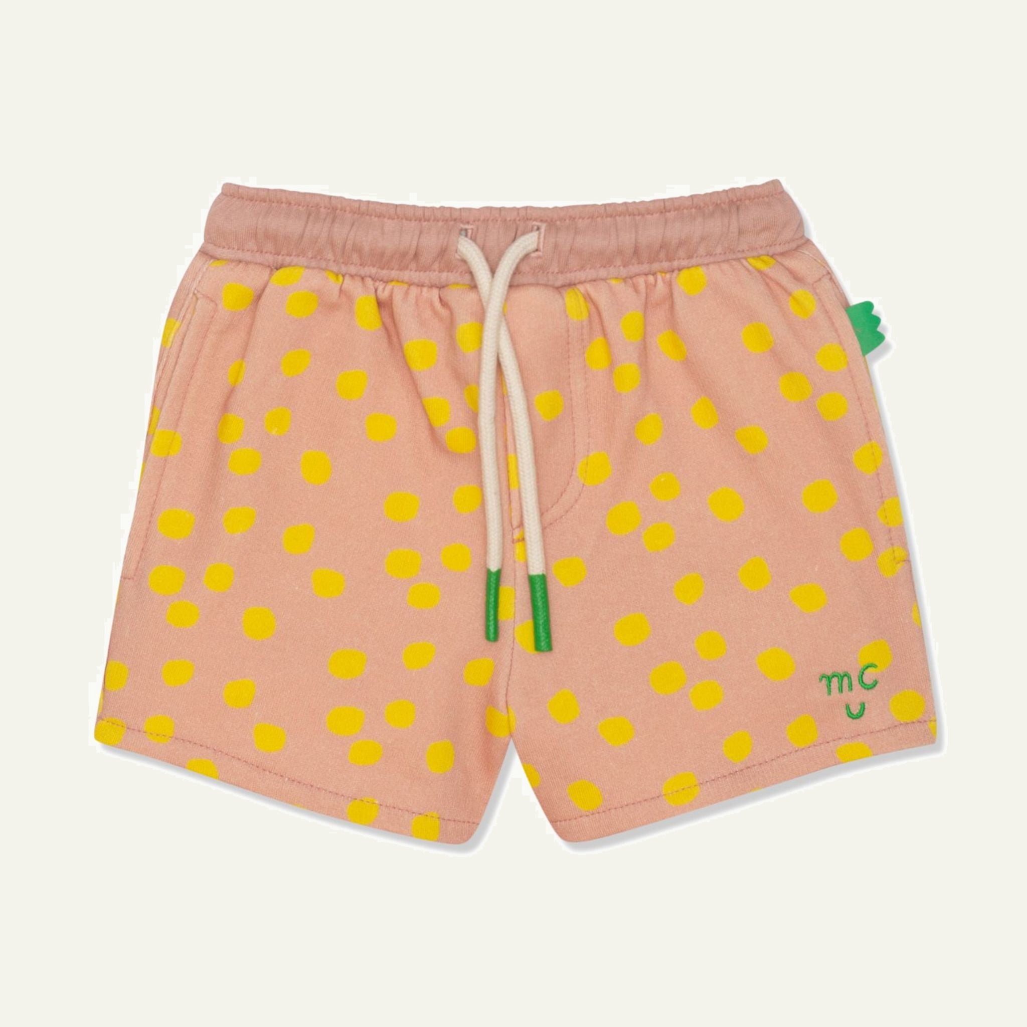 Recycled Cotton Pink Dotted Cropped Girl Shorts