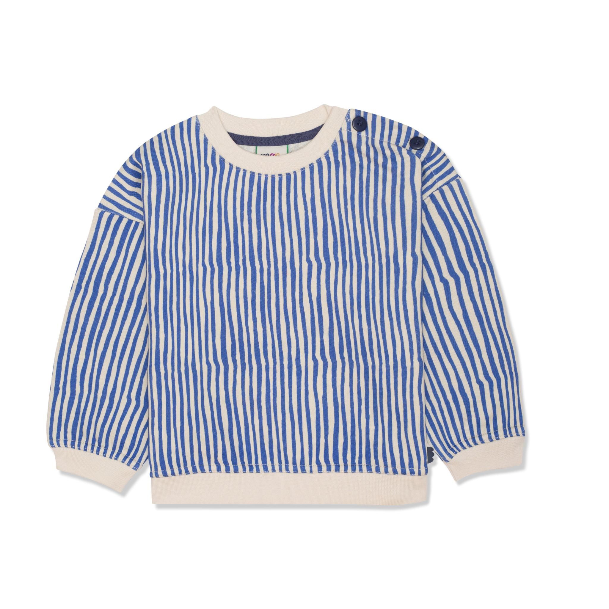 Recycled Cotton Stripes Kid Sweatshirt