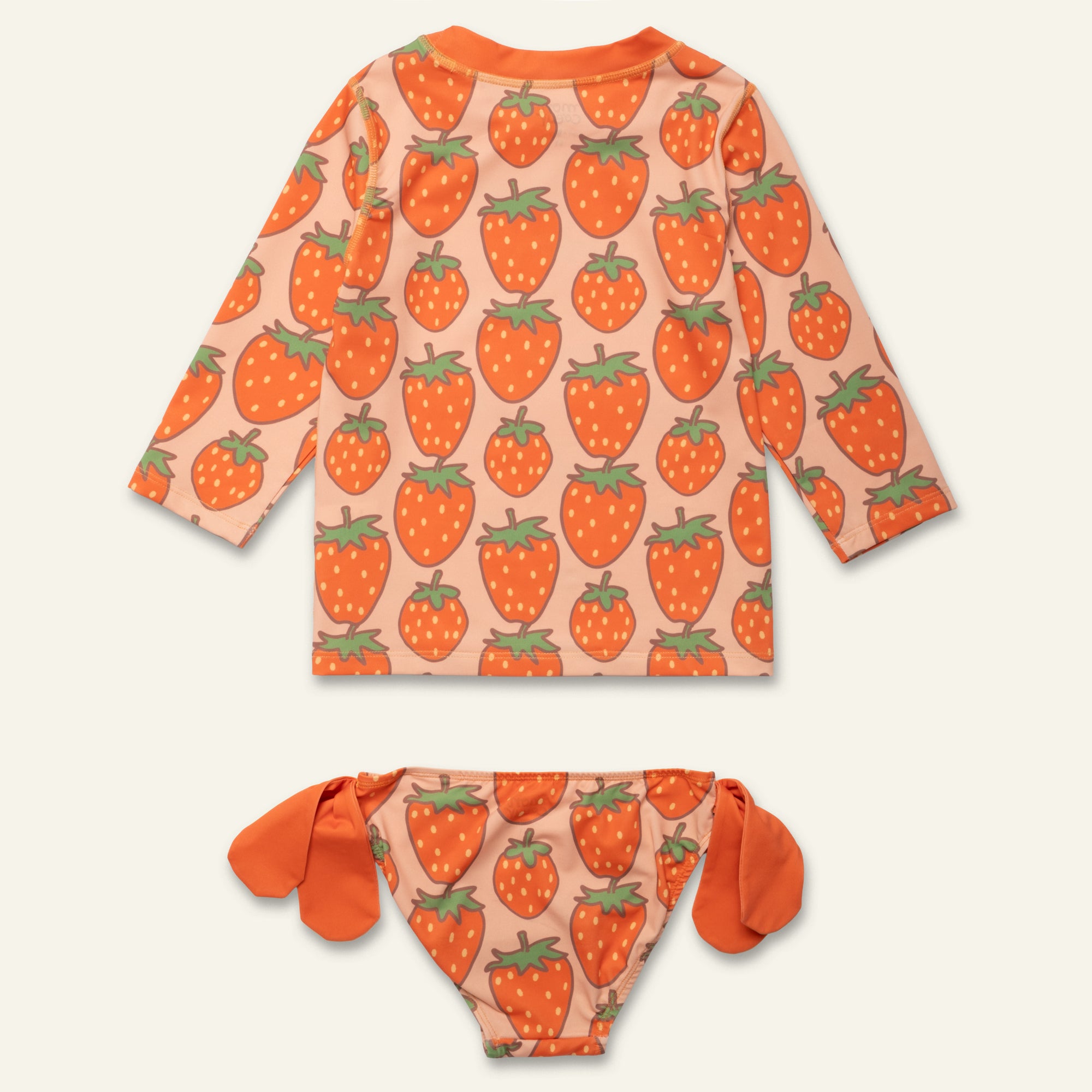 Recycled Strawberry Rashguard Bikini Set
