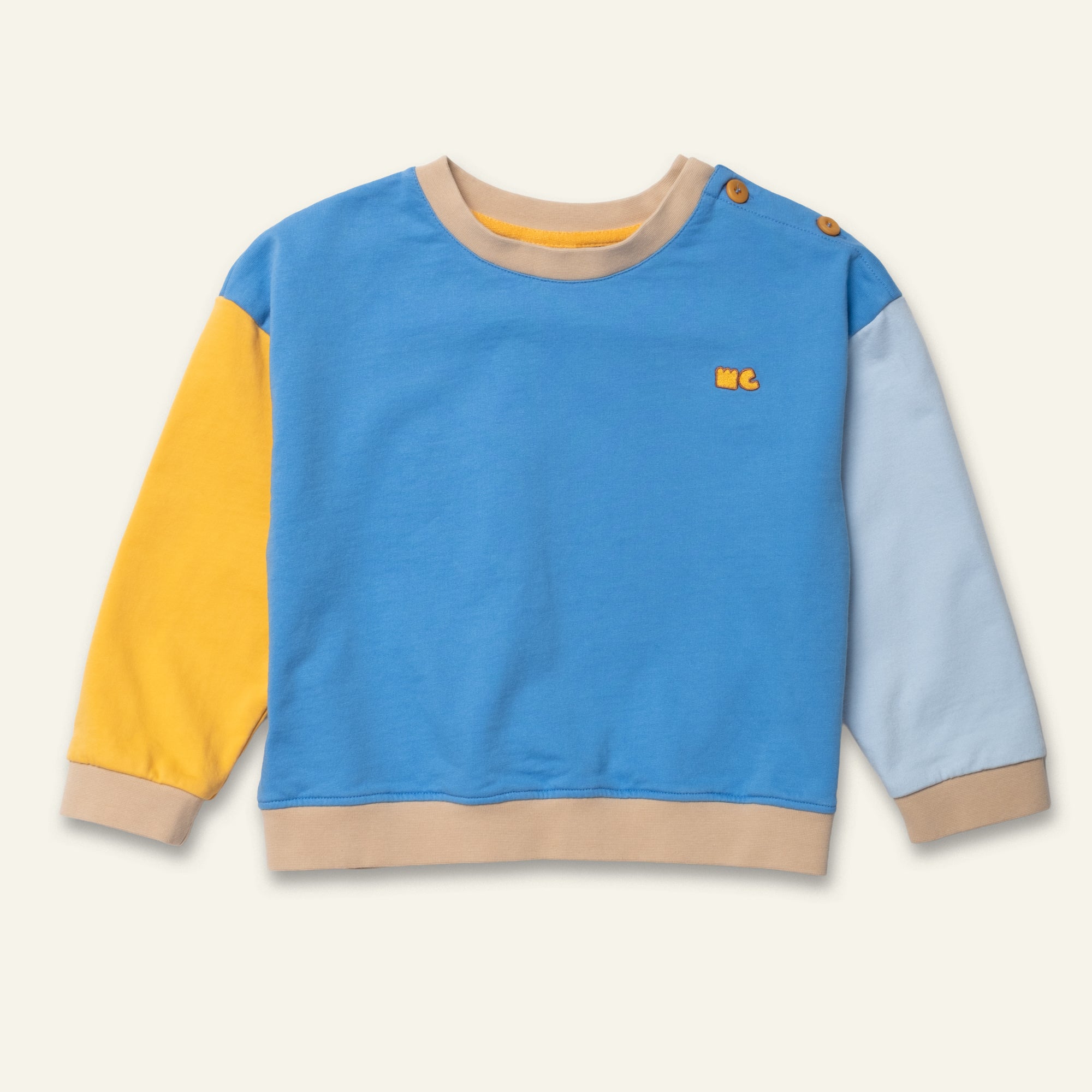 Blue Colorblock Sweatshirt