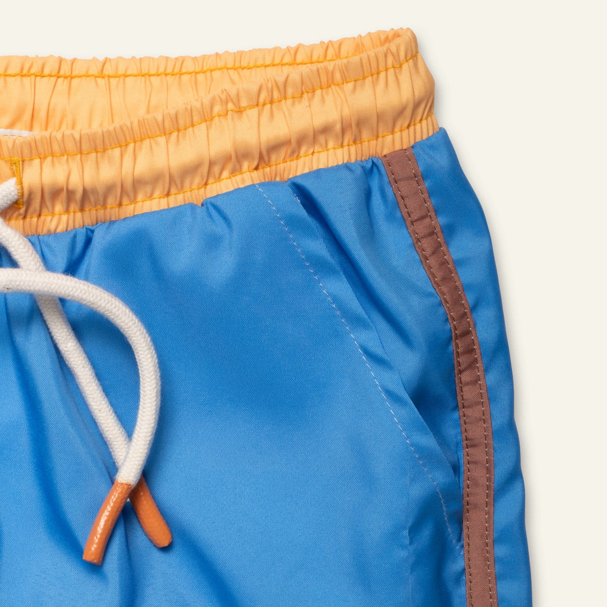 Recycled Blue Colorblock Swim Trunk