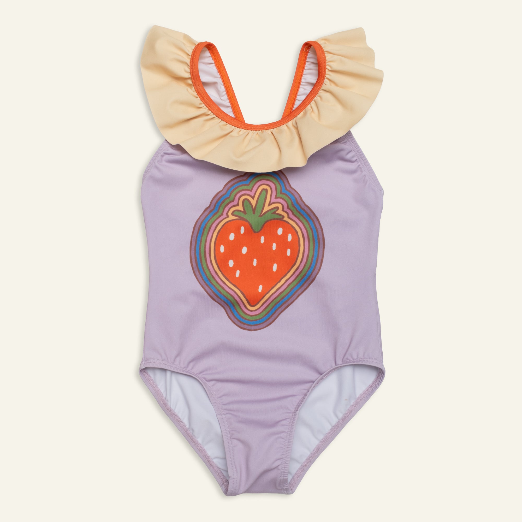 Recycled Strawberry Ruffle One Piece