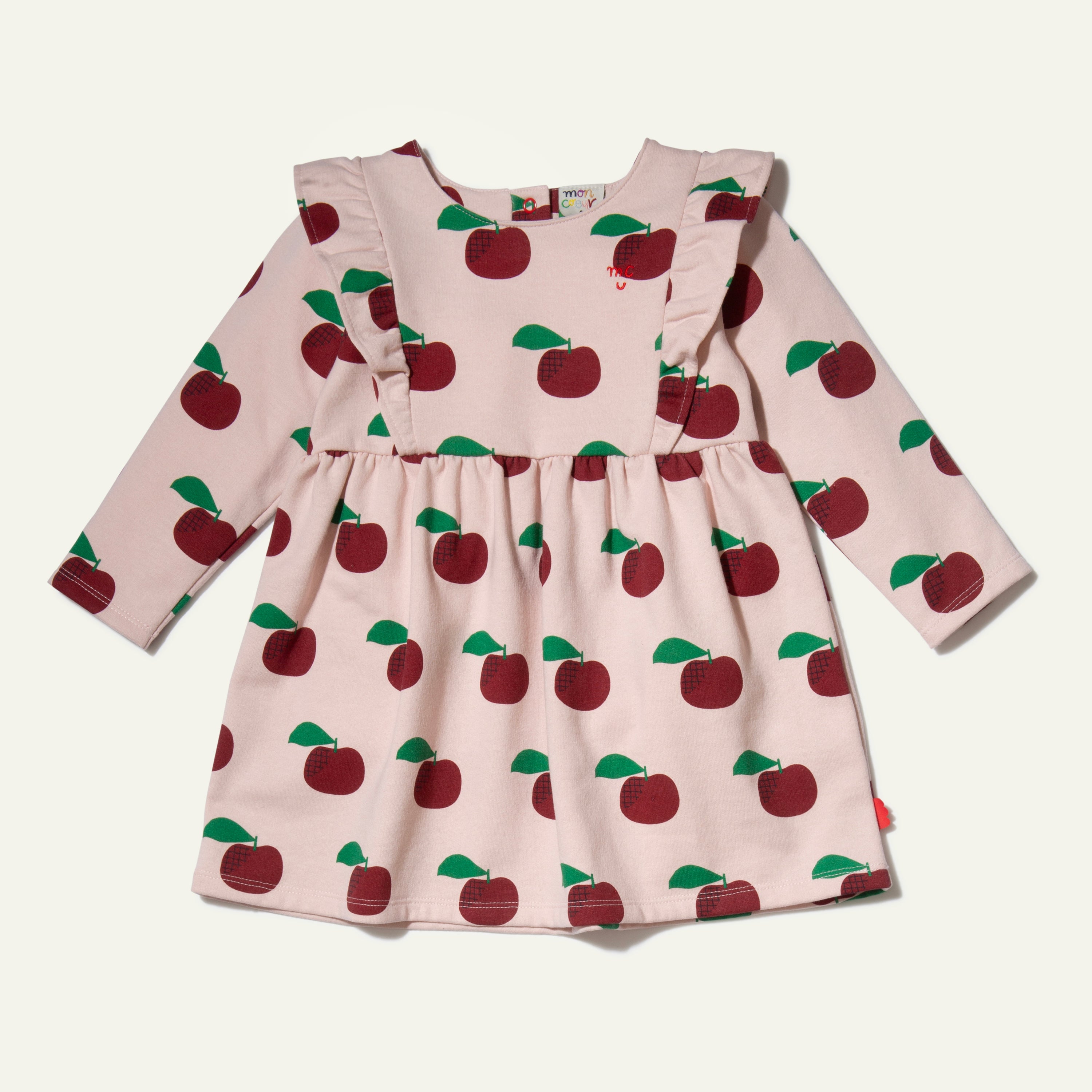 Recycled Cotton Apples Kid Ruffle Dress