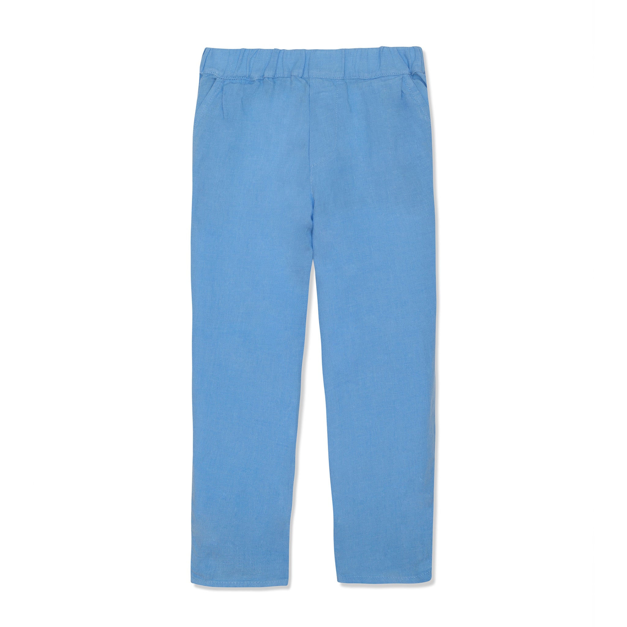 Della Blue Linen Kid Pants