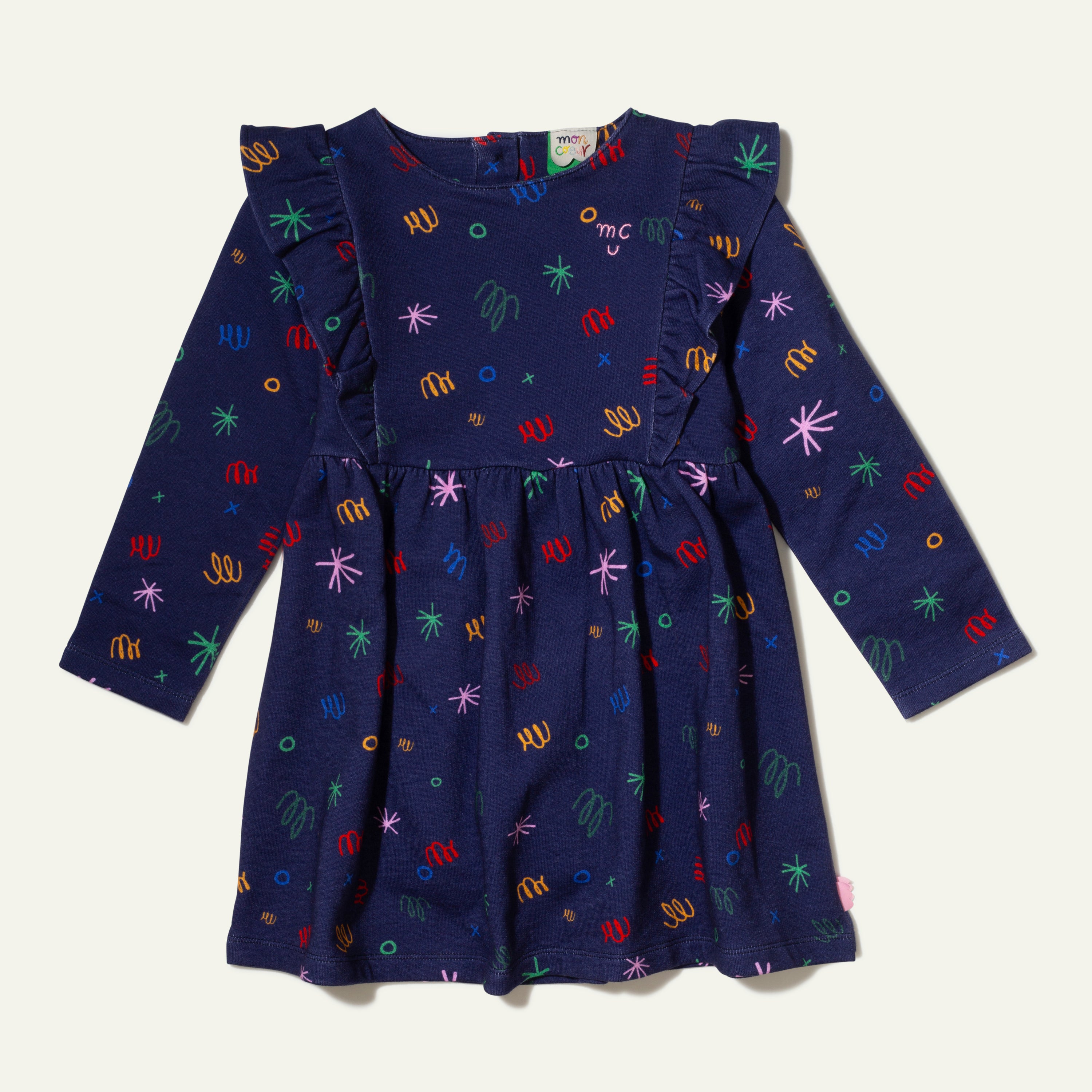 Recycled Cotton Confetti Kid Ruffle Dress